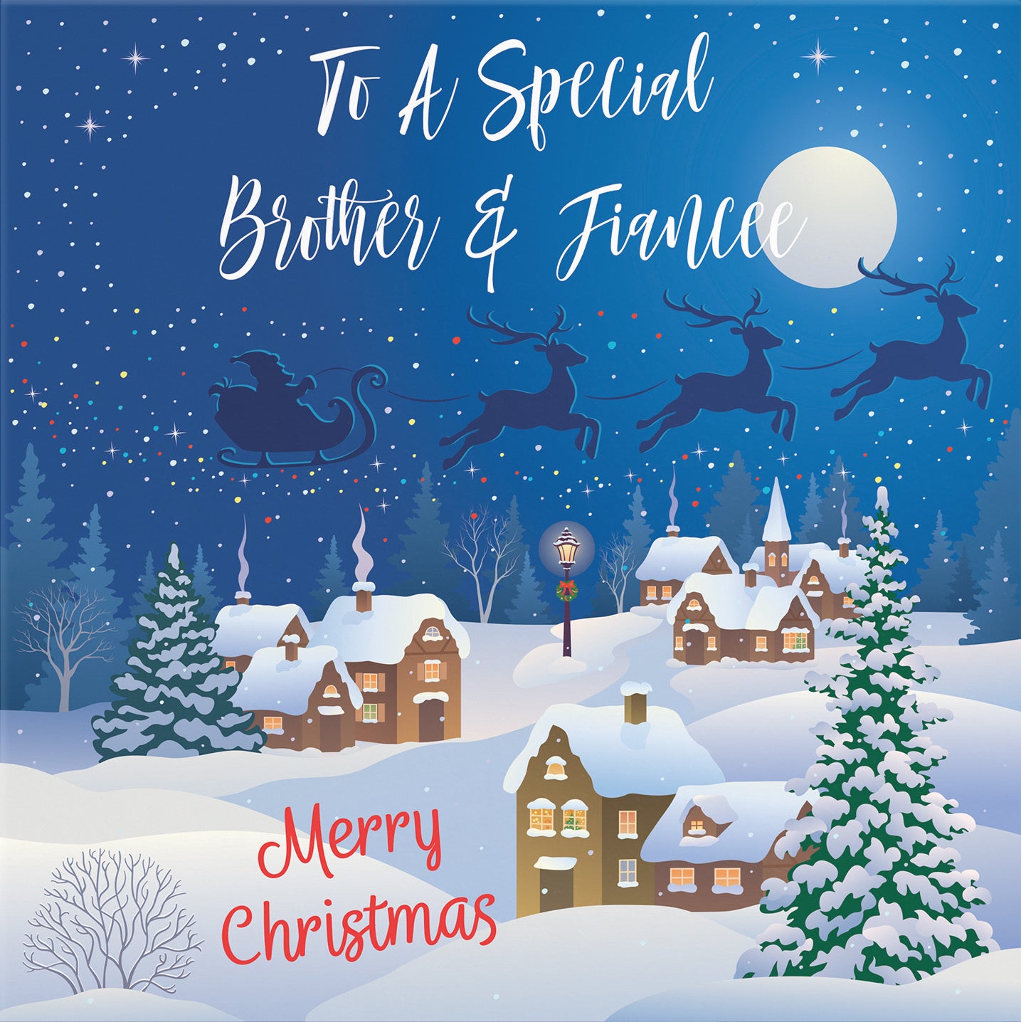 Brother And Fiancee Winter Wonderland Christmas Card - Default Title (B09K7SLXXQ)