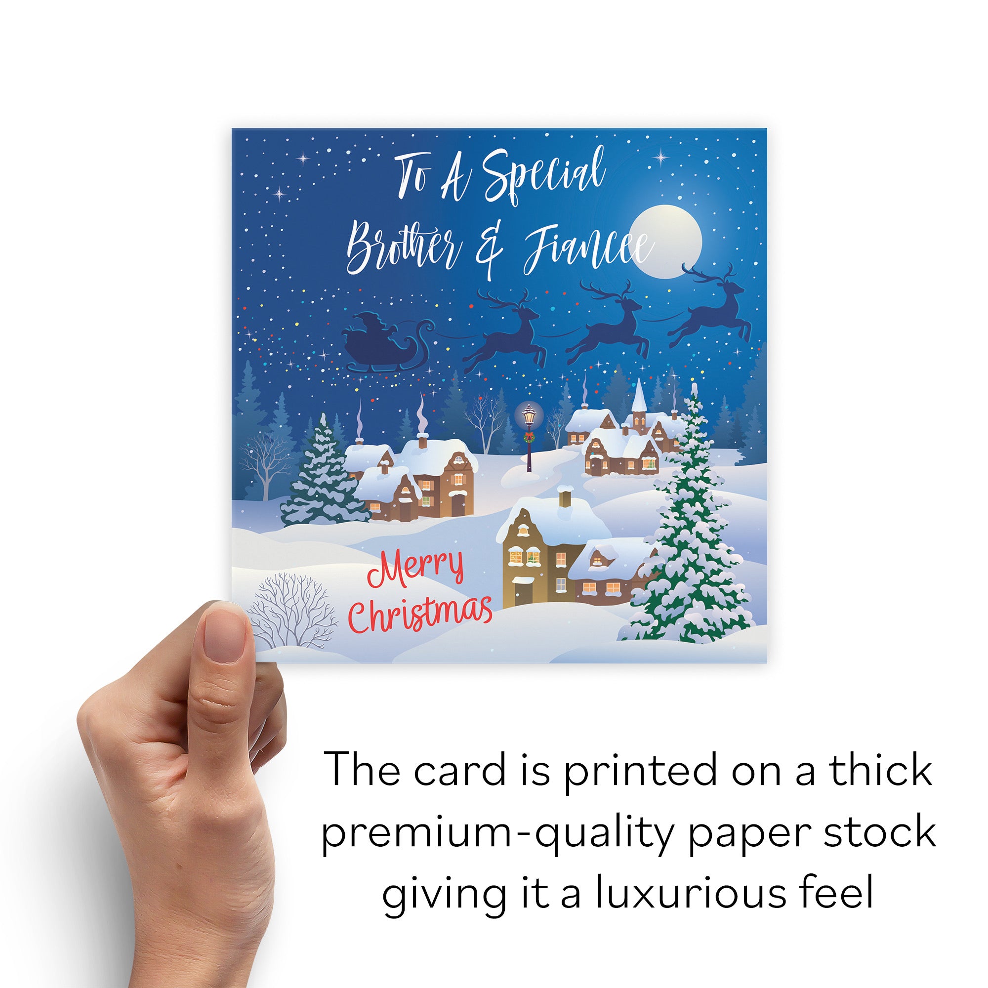 Brother And Fiancee Winter Wonderland Christmas Card - Default Title (B09K7SLXXQ)
