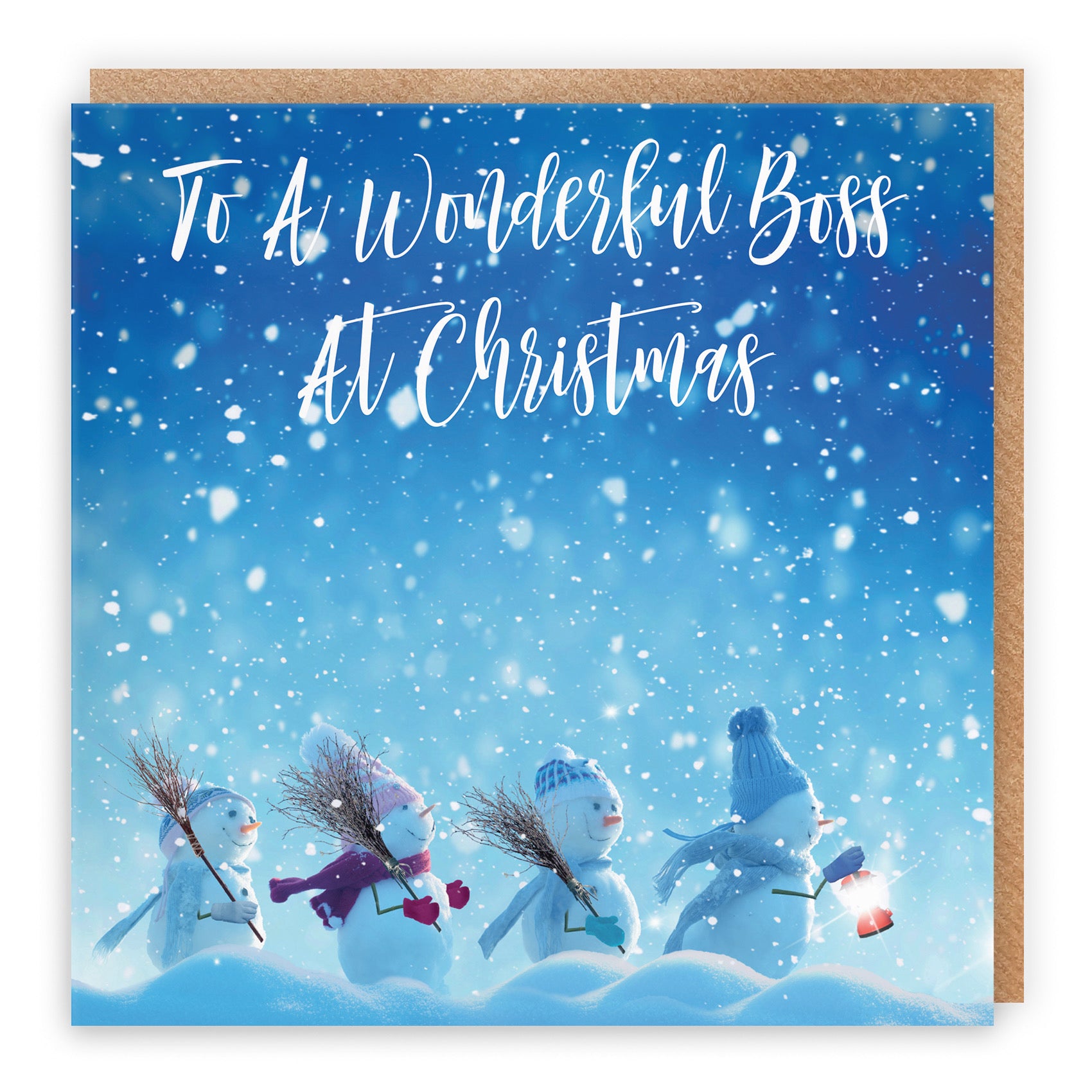Boss Snow People Christmas Card - Default Title (B09K7TBZ42)