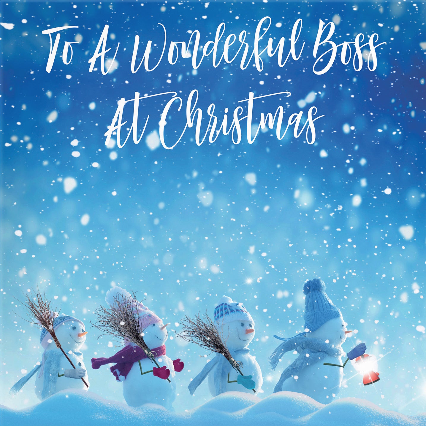 Boss Snow People Christmas Card - Default Title (B09K7TBZ42)