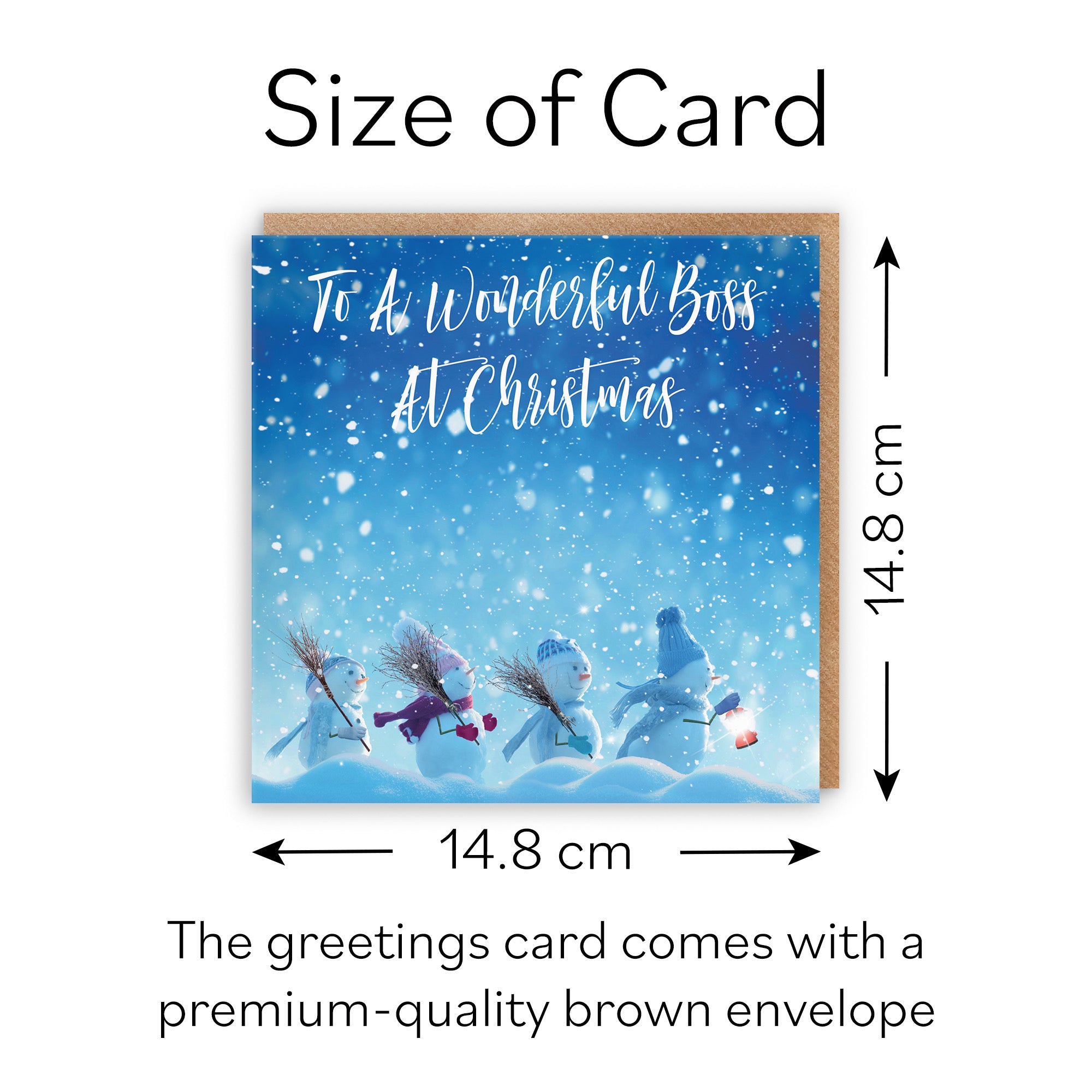 Boss Snow People Christmas Card - Default Title (B09K7TBZ42)