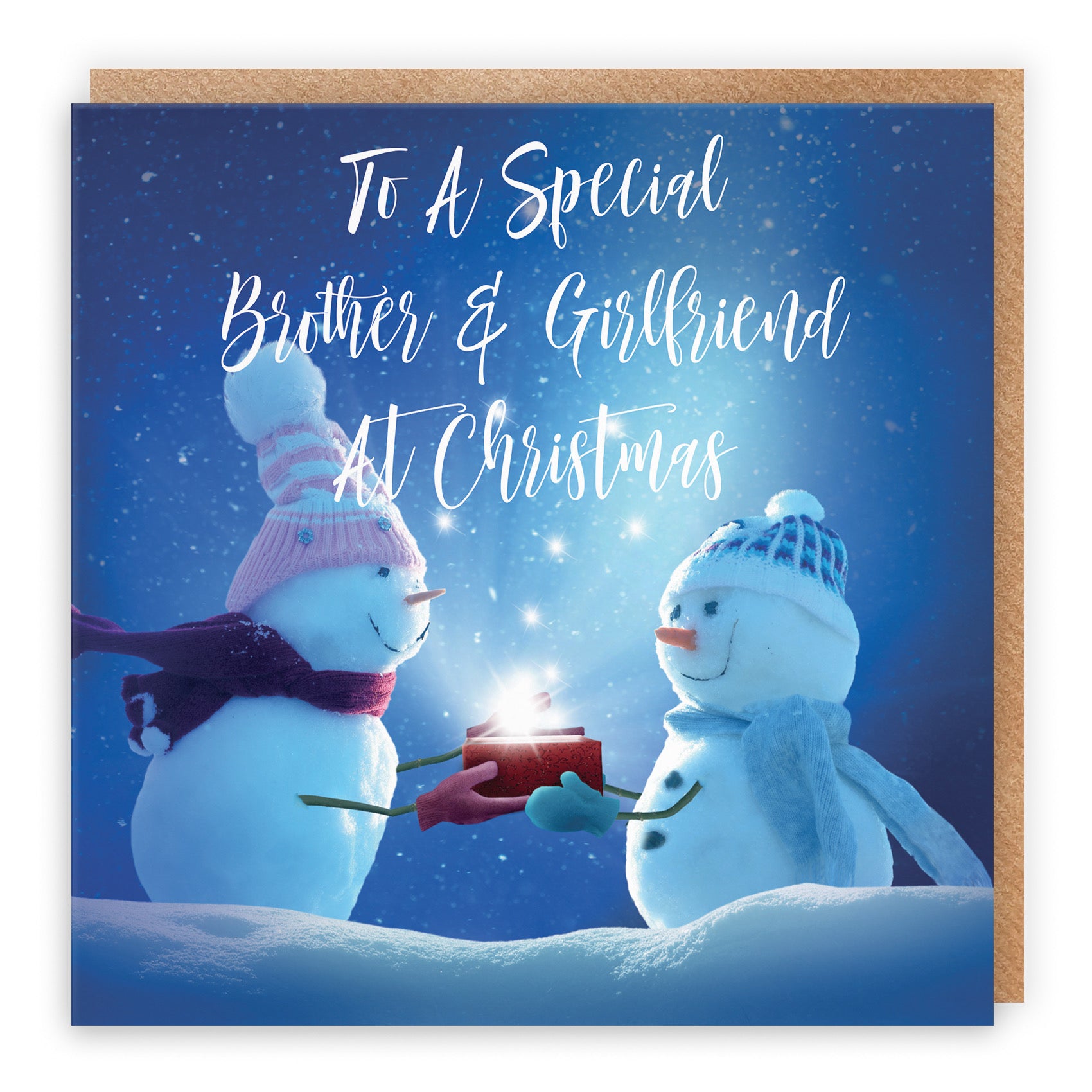 Brother And Girlfriend Starry Night Christmas Card - Default Title (B09K7VFXLF)