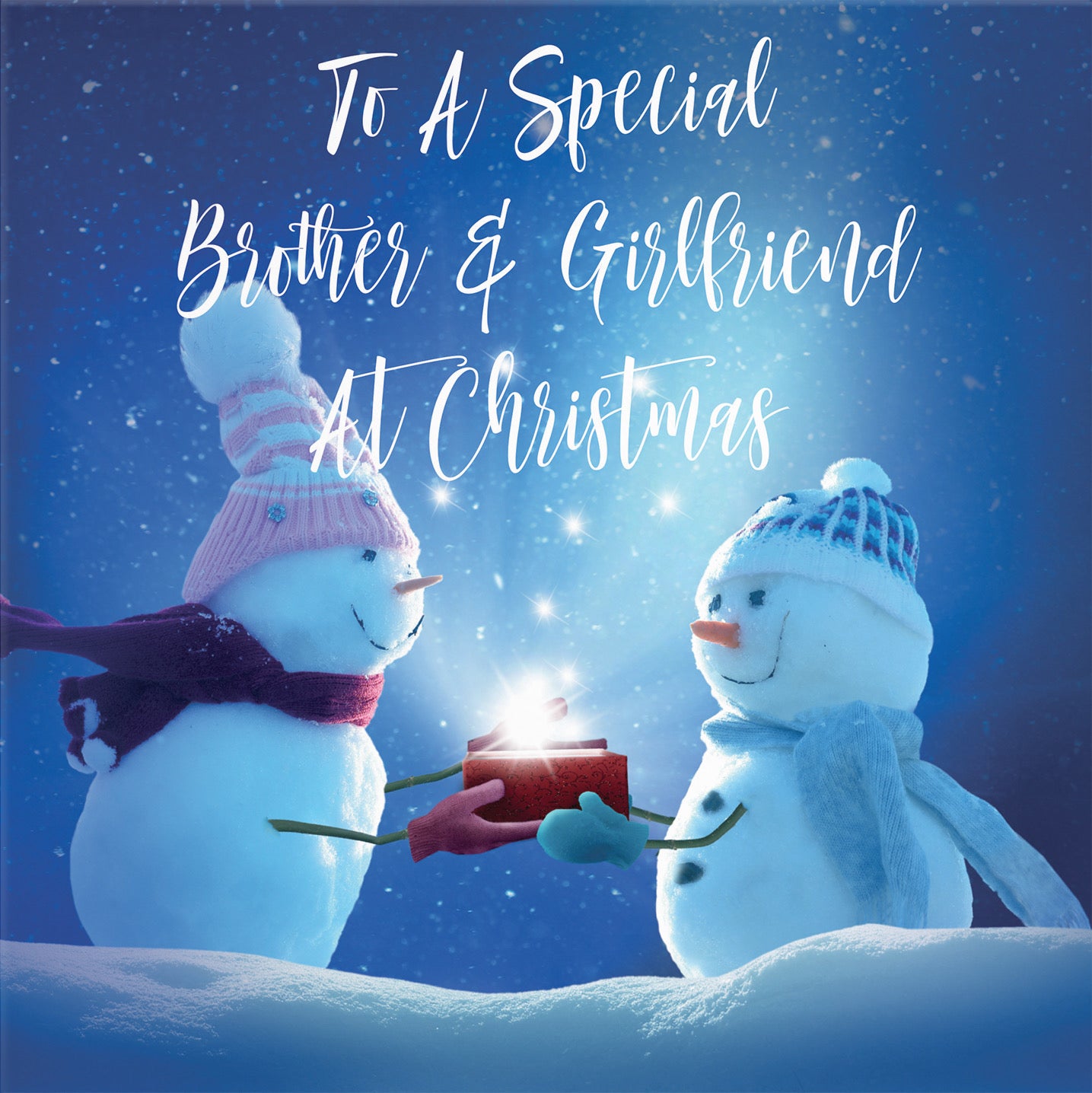 Brother And Girlfriend Starry Night Christmas Card - Default Title (B09K7VFXLF)