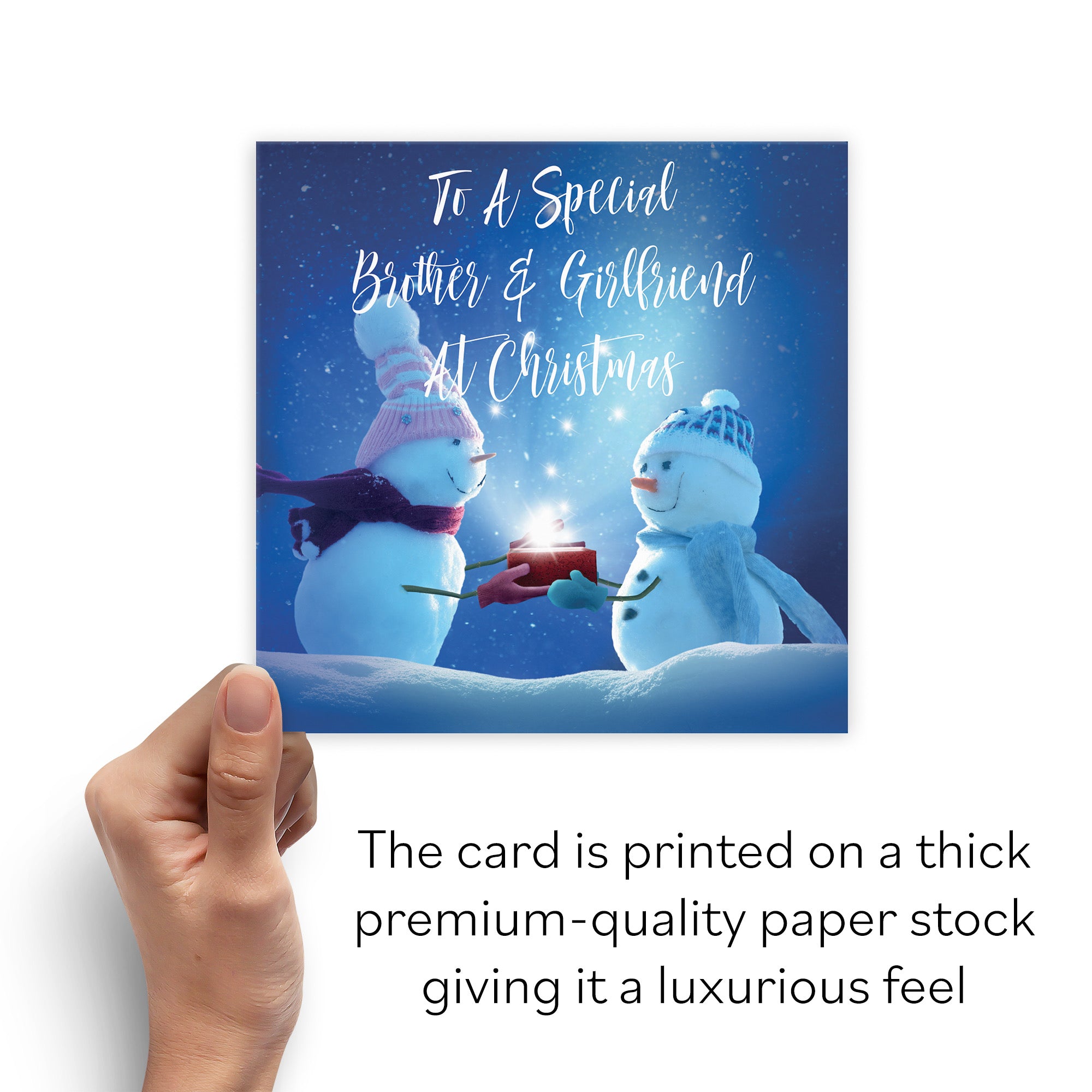 Brother And Girlfriend Starry Night Christmas Card - Default Title (B09K7VFXLF)