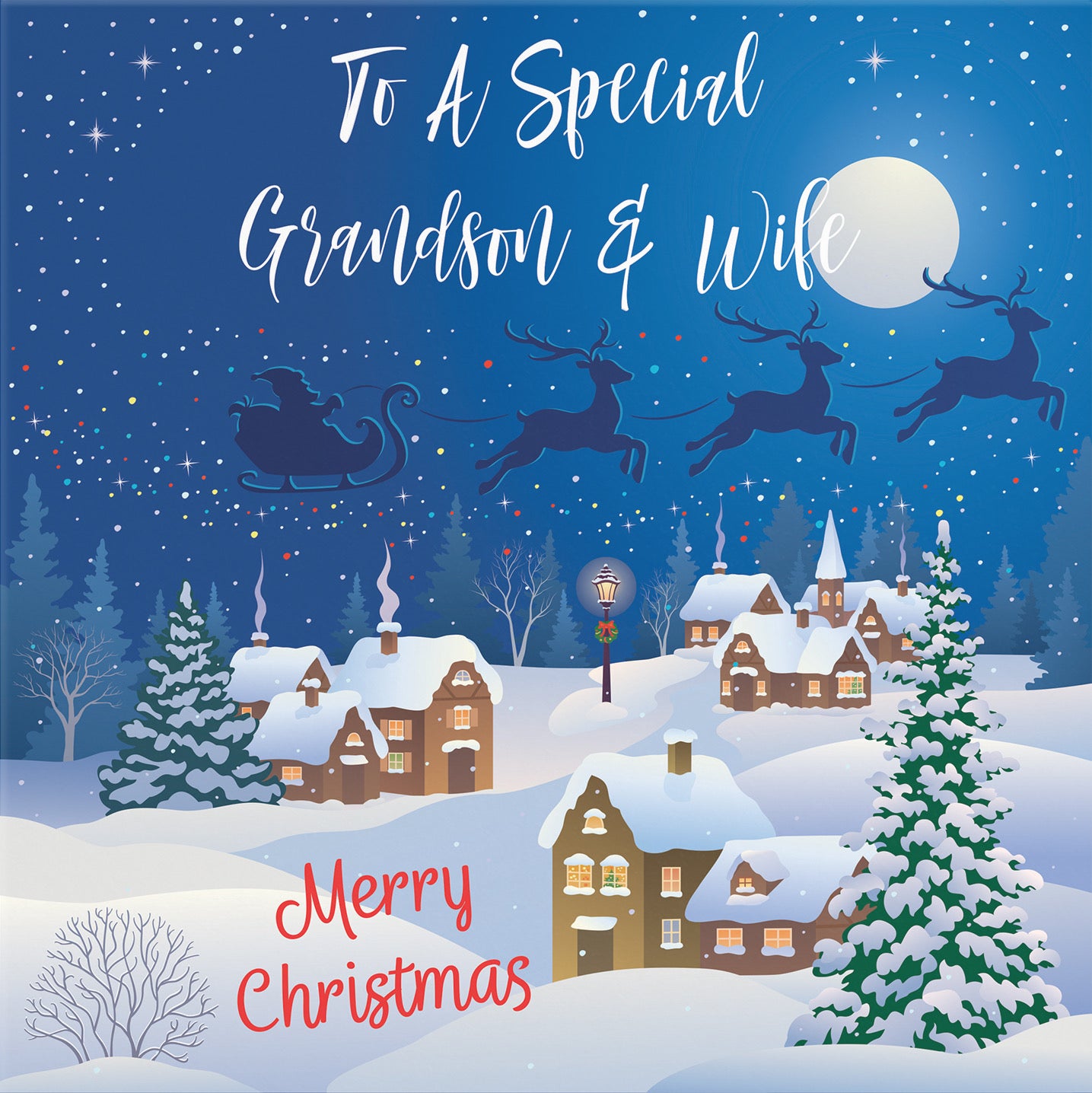 Grandson And Wife Winter Wonderland Christmas Card - Default Title (B09K7VLNWR)