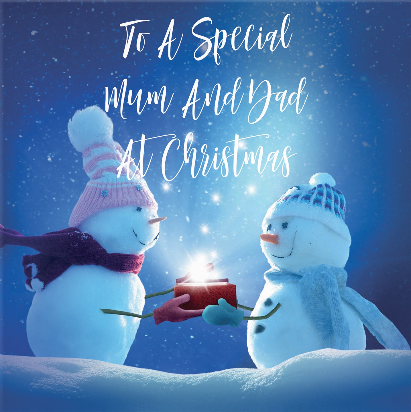 Mum And Dad Starry Night Christmas Card - Default Title (B09K7VN46K)