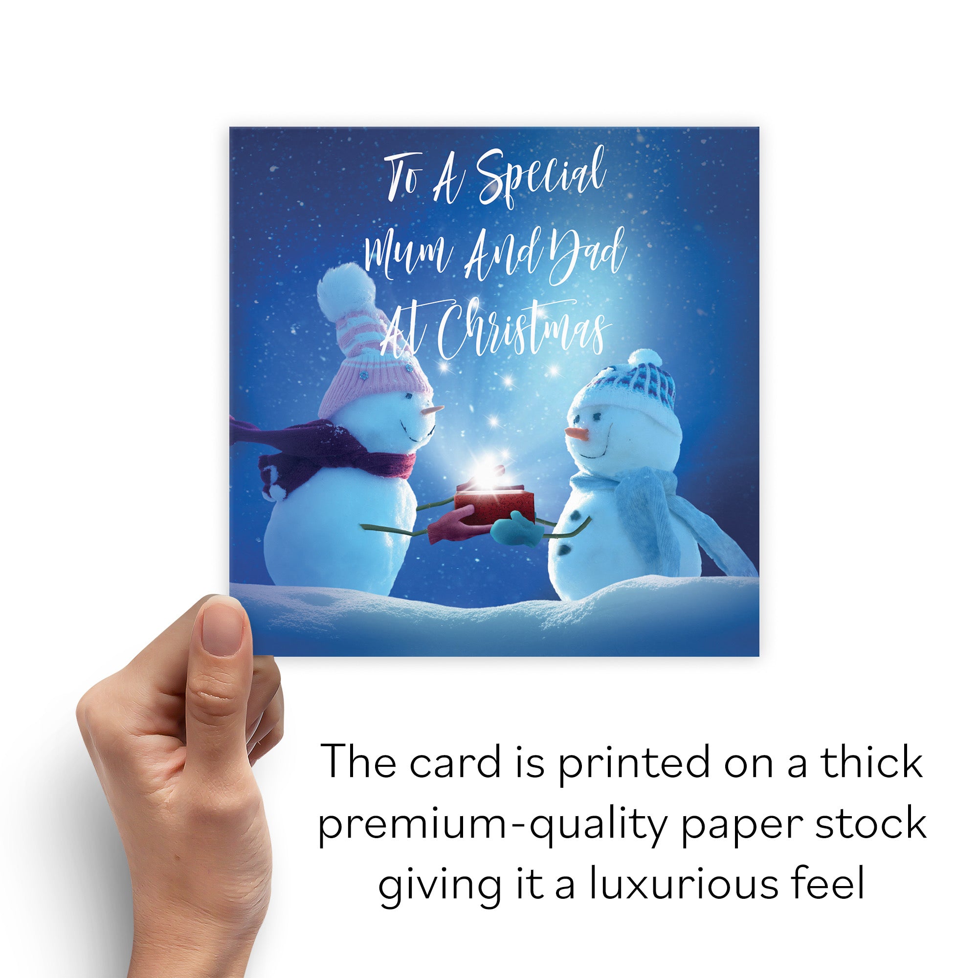 Mum And Dad Starry Night Christmas Card - Default Title (B09K7VN46K)