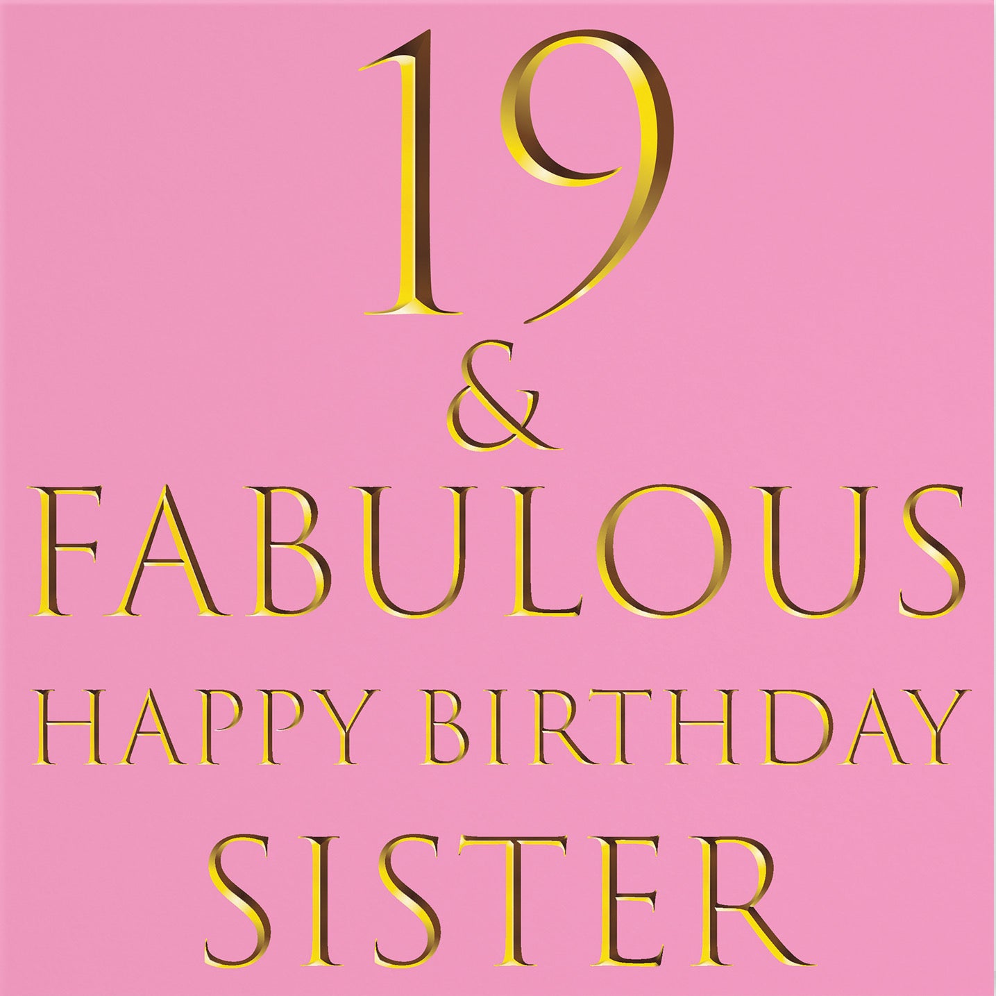 19th Sister Birthday Card Fabulous - Default Title (B09Q77S5DM)