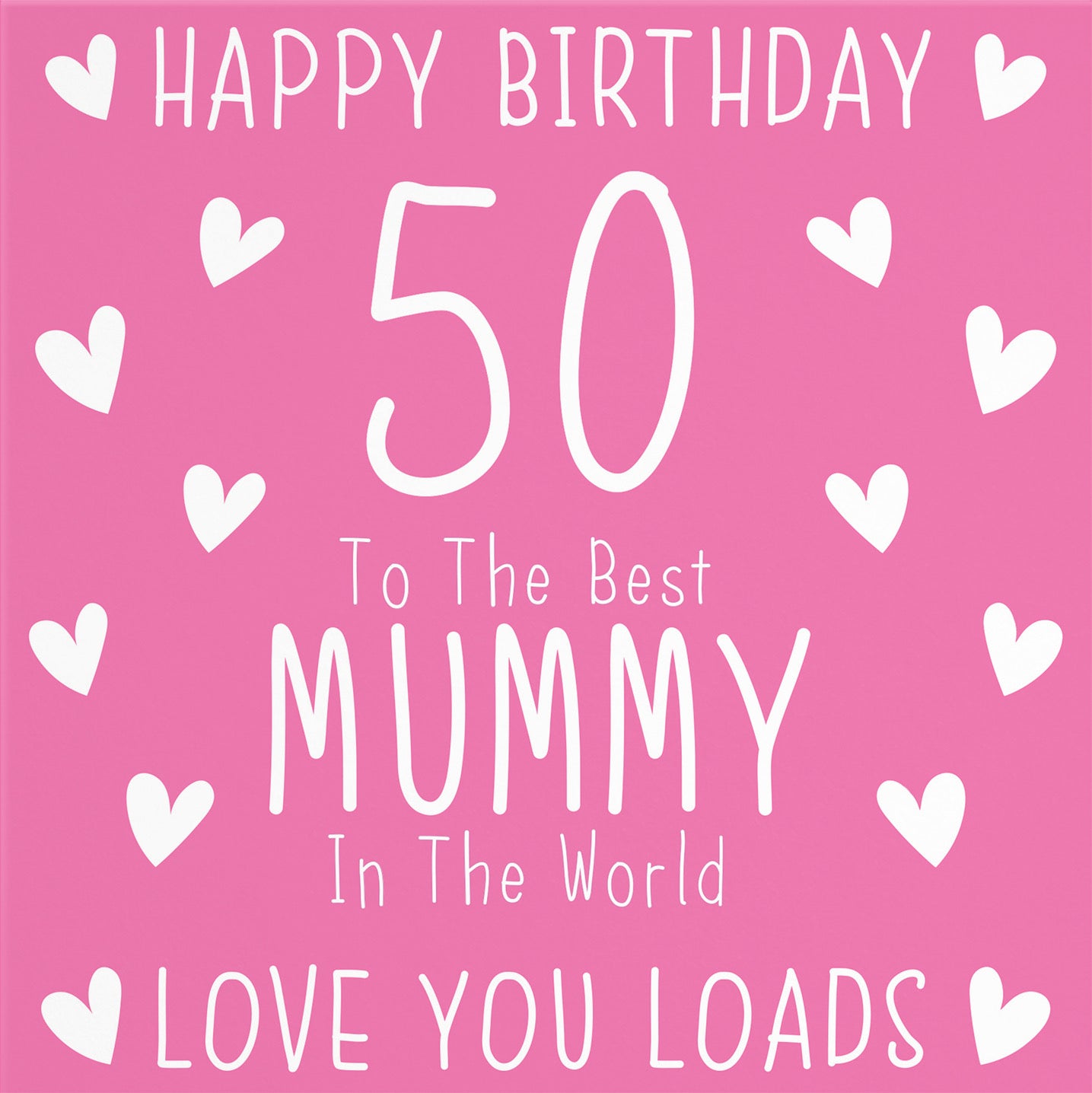 50th Mummy Birthday Card Iconic - Default Title (B09Q77ZLR9)