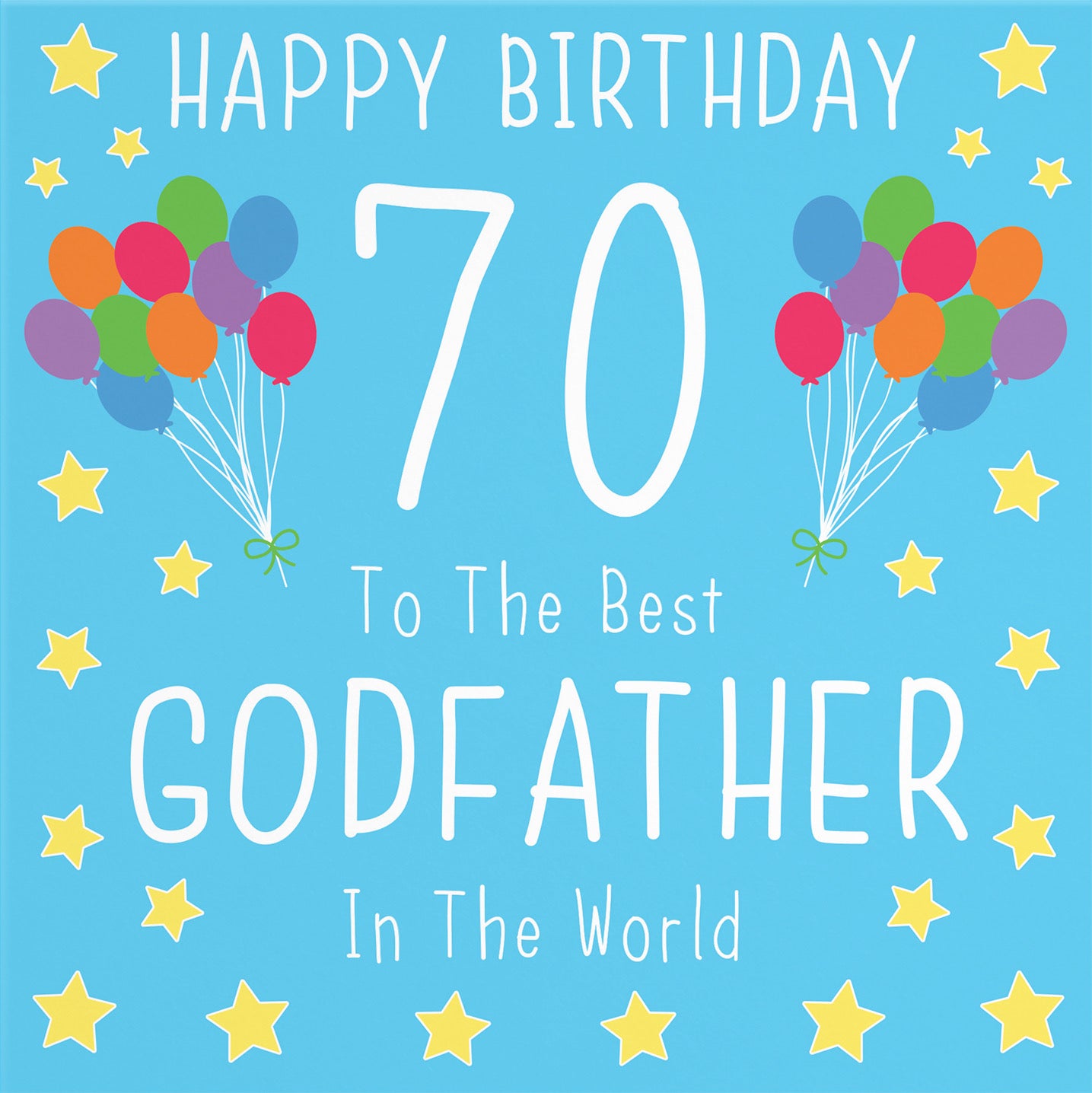 70th Godfather Birthday Card Iconic - Default Title (B09Q794367)