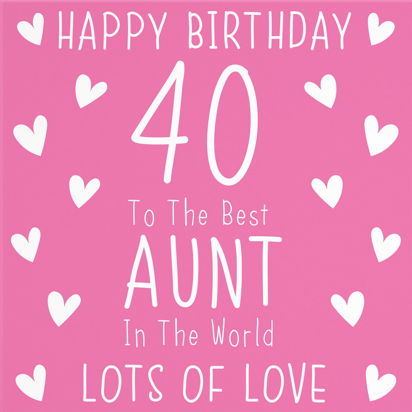 40th Aunt Birthday Card Iconic - Default Title (B09Q7DWX8Q)