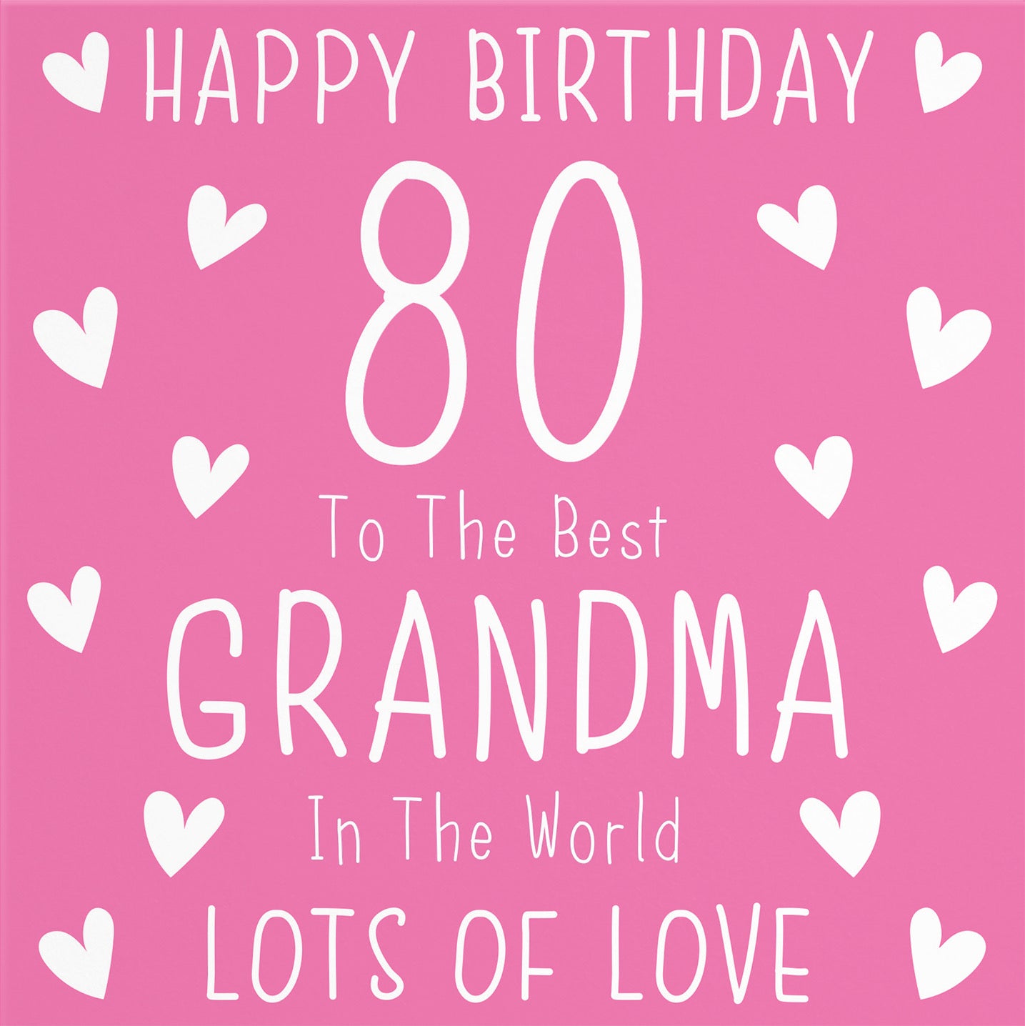 80th Grandma Birthday Card Iconic - Default Title (B09Q7GCBHX)