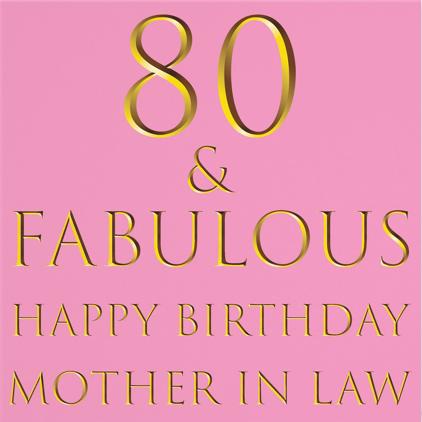 80th Mother In Law Birthday Card Fabulous - Default Title (B09Q7H9NWX)