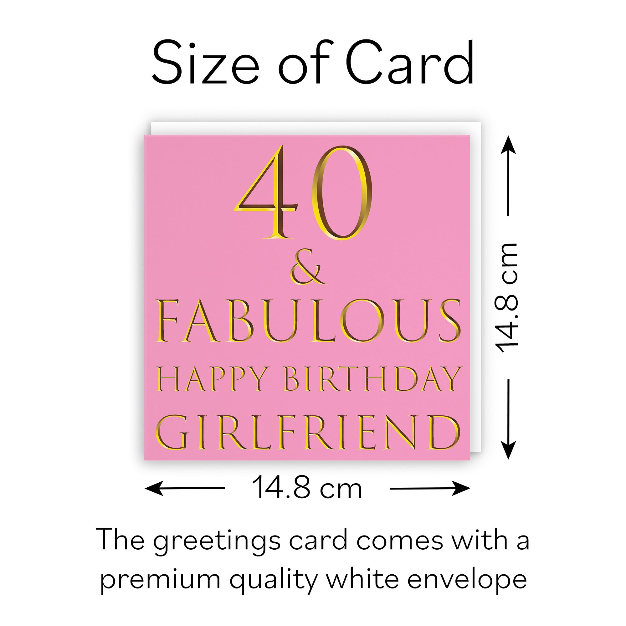 40th Girlfriend Birthday Card Fabulous - Default Title (B09Q7HQWTR)