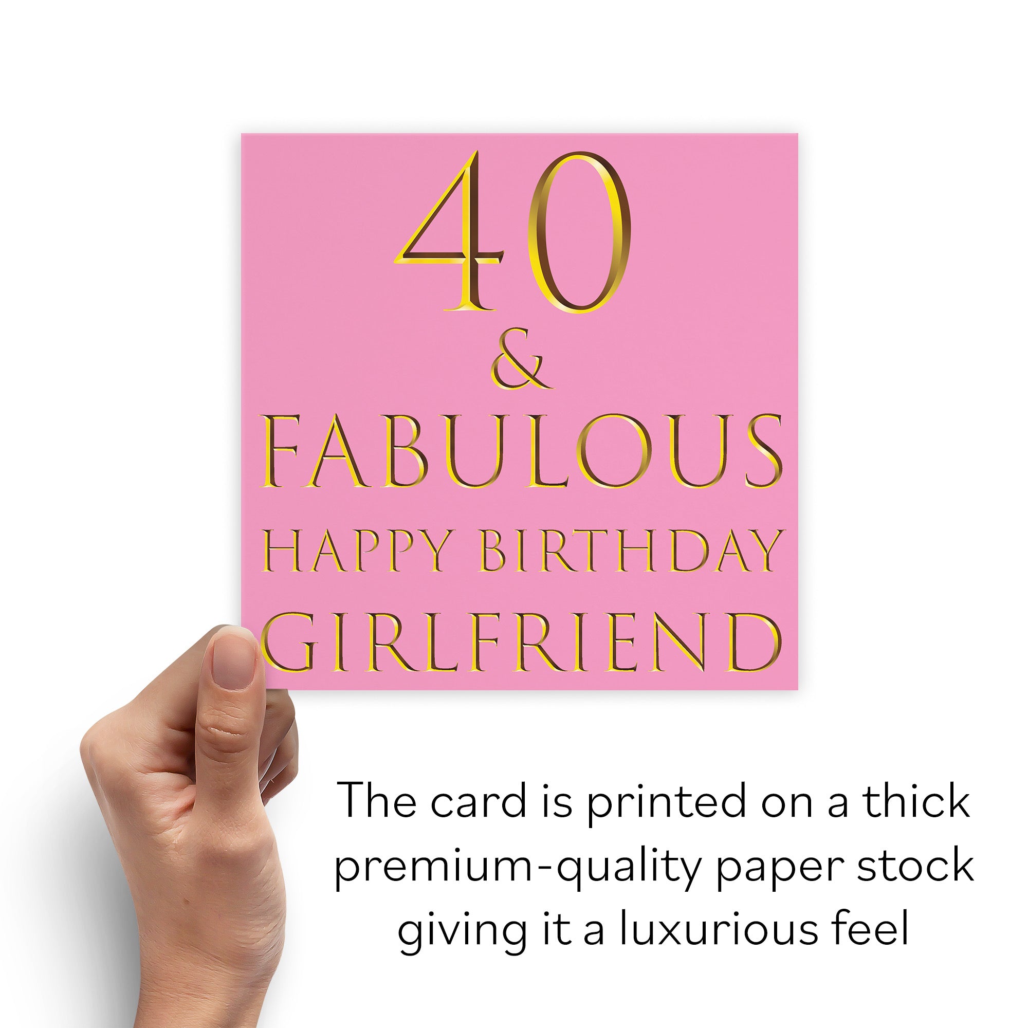 40th Girlfriend Birthday Card Fabulous - Default Title (B09Q7HQWTR)