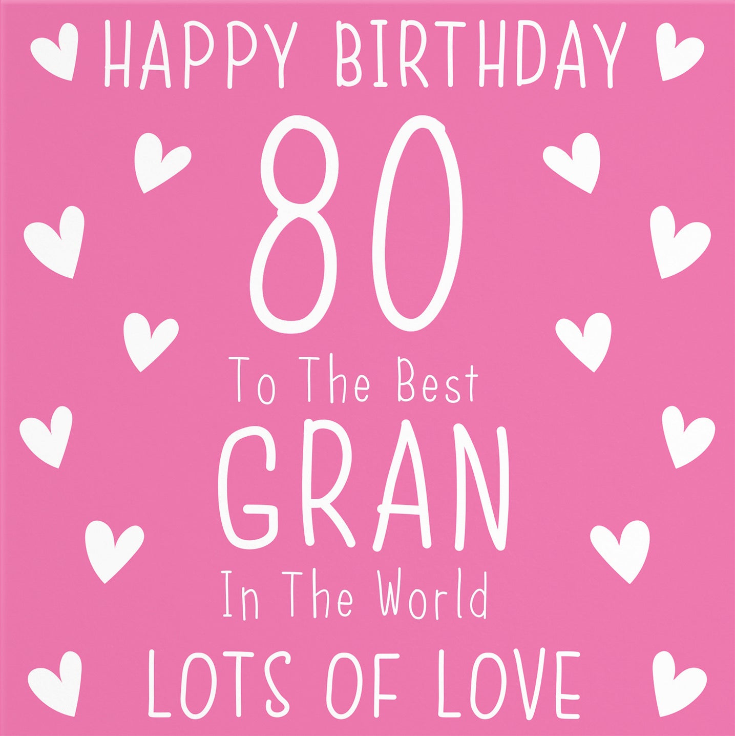 80th Gran Birthday Card Iconic - Default Title (B09Q7HVQ6S)