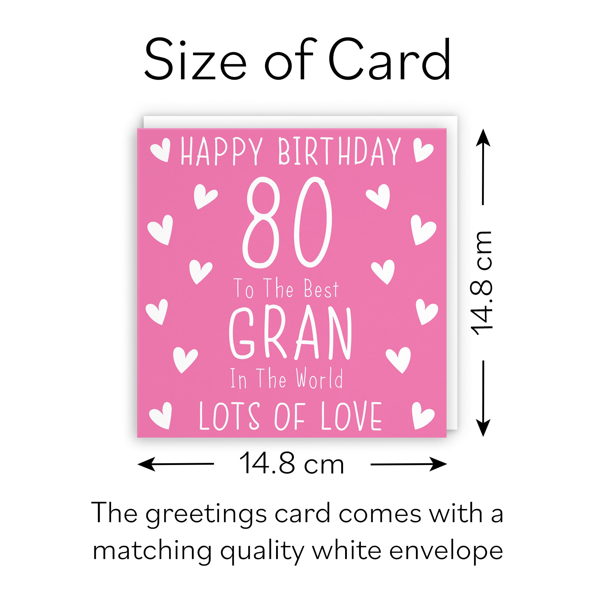 80th Gran Birthday Card Iconic - Default Title (B09Q7HVQ6S)