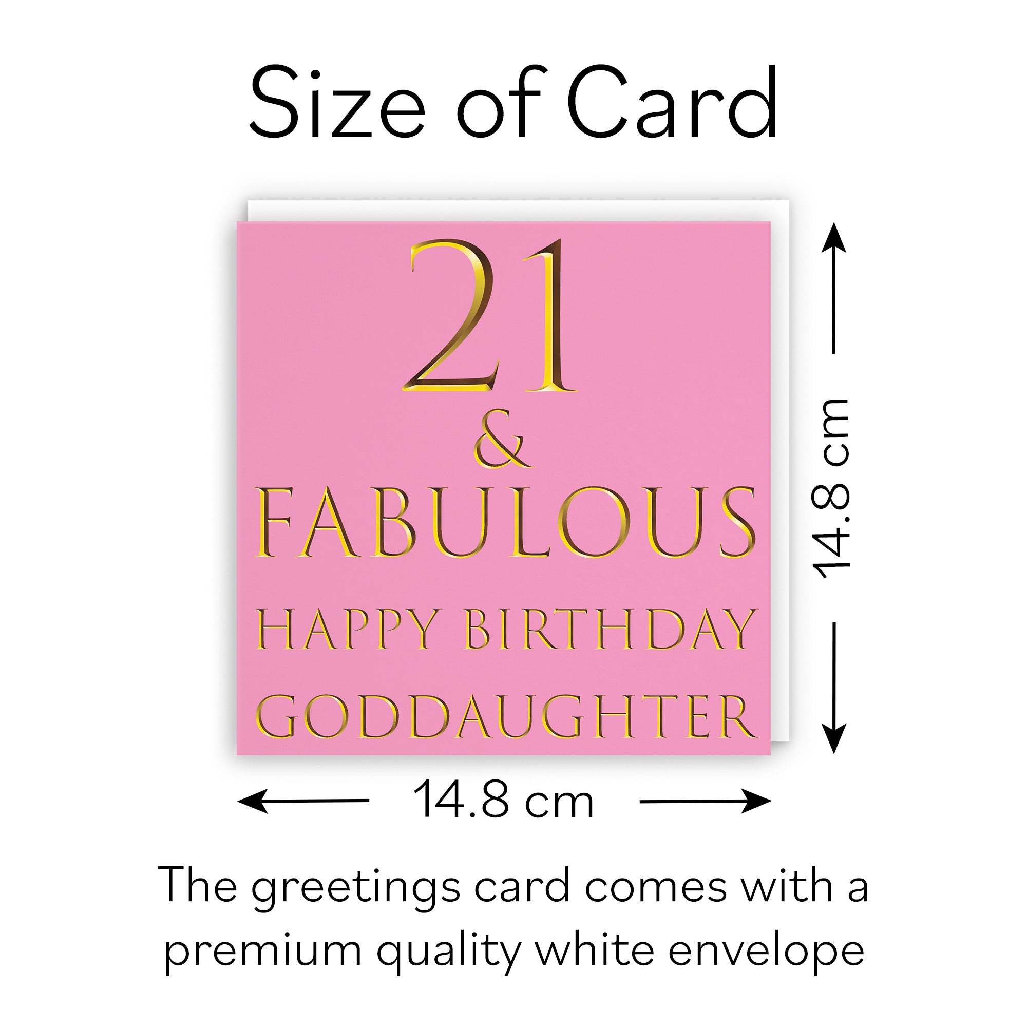 21st Goddaughter Birthday Card Fabulous - Default Title (B09Q7JNDNB)