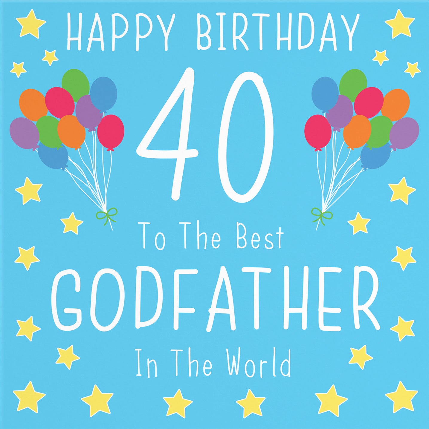 40th Godfather Birthday Card Iconic - Default Title (B09Q7LL76P)