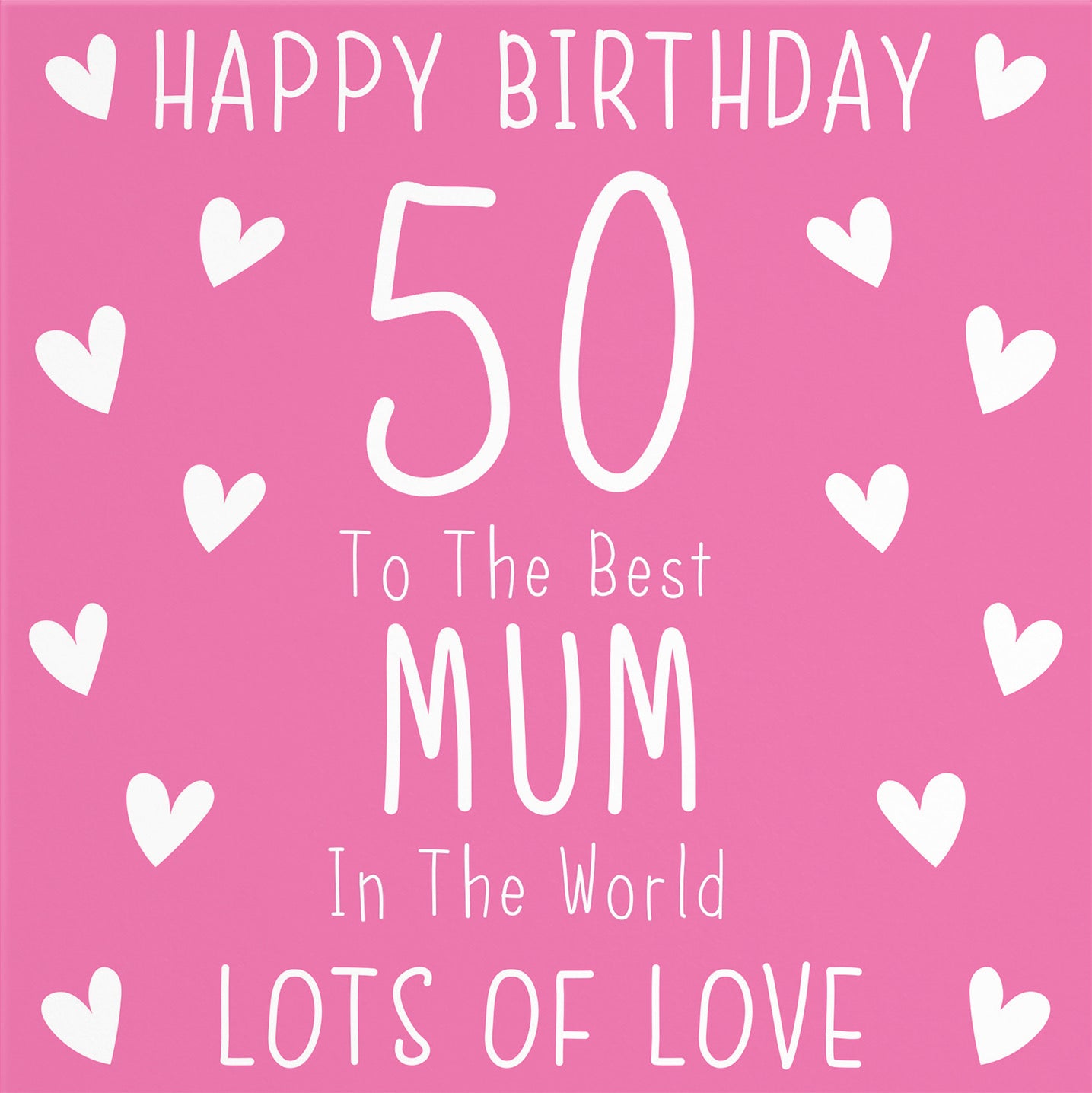 50th Mum Birthday Card Iconic - Default Title (B09Q7M23WW)