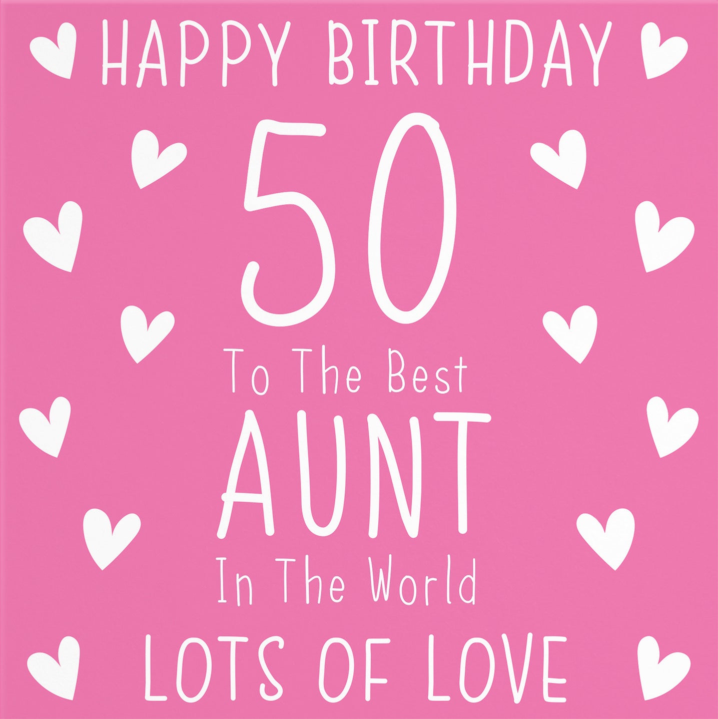 50th Aunt Birthday Card Iconic - Default Title (B09Q7M4FRG)
