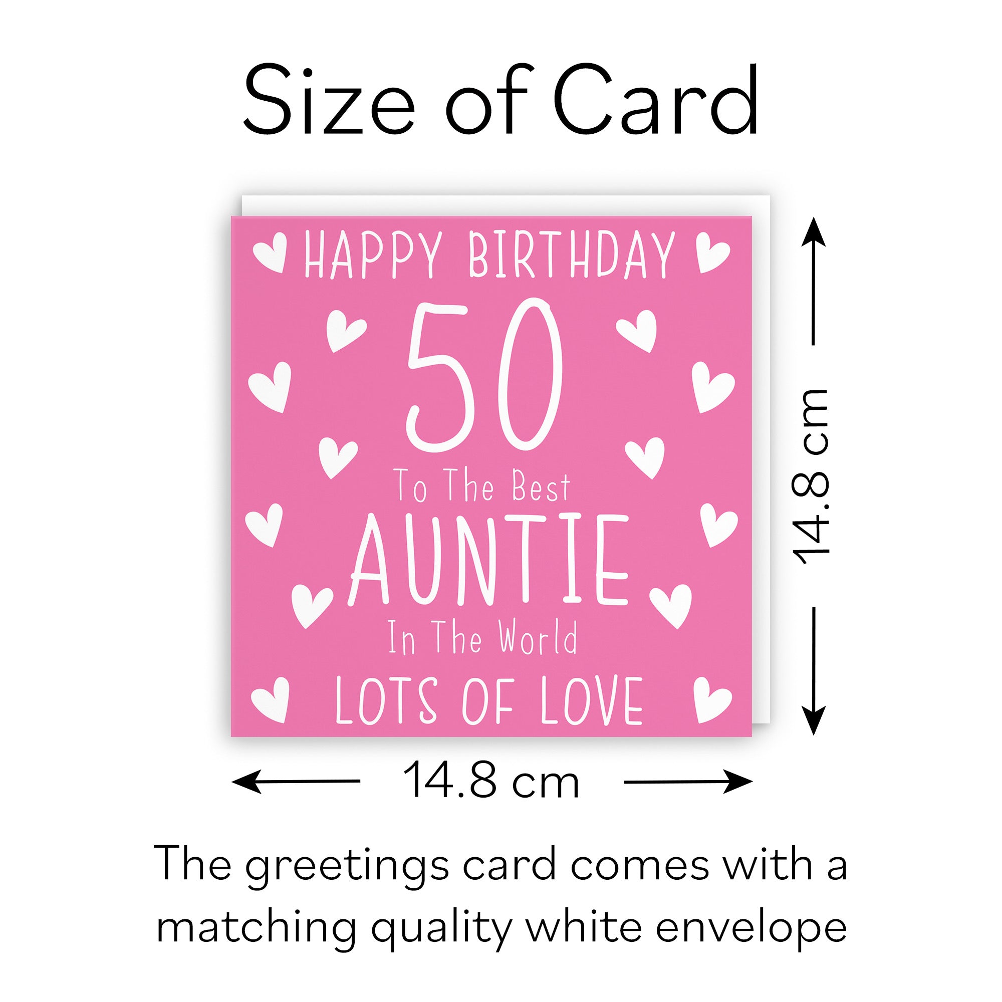 50th Auntie Birthday Card Iconic - Default Title (B09Q7MFSPW)