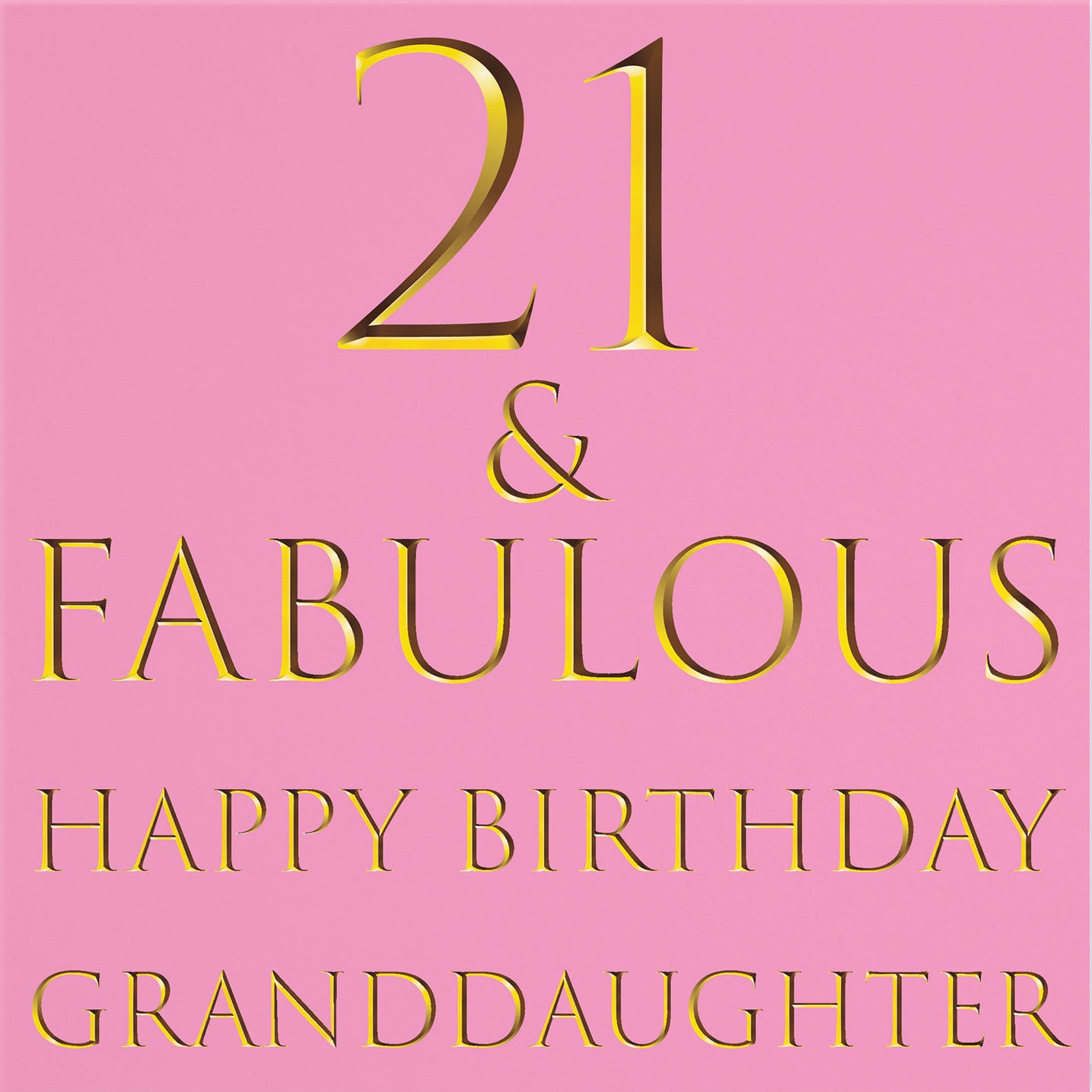 21st Granddaughter Birthday Card Fabulous - Default Title (B09Q7MHQLH)