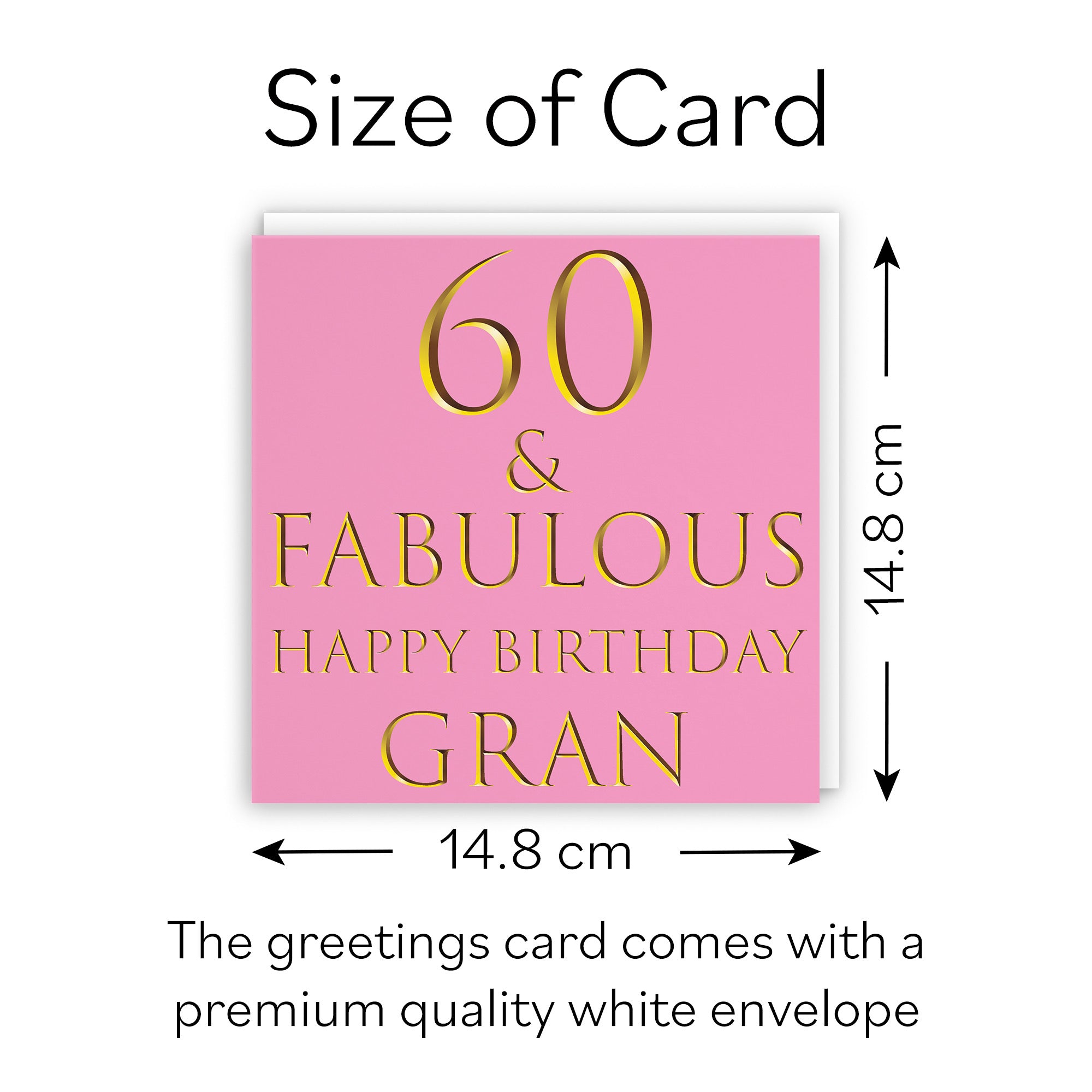60th Gran Birthday Card Fabulous - Default Title (B09Q7MKGY8)