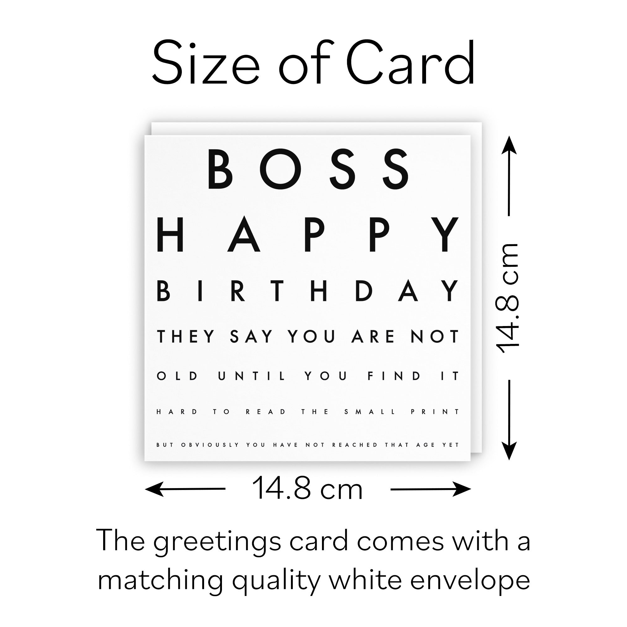 Boss Funny Eye Sight Birthday Card Letters - Default Title (B09Q7MQG2Z)