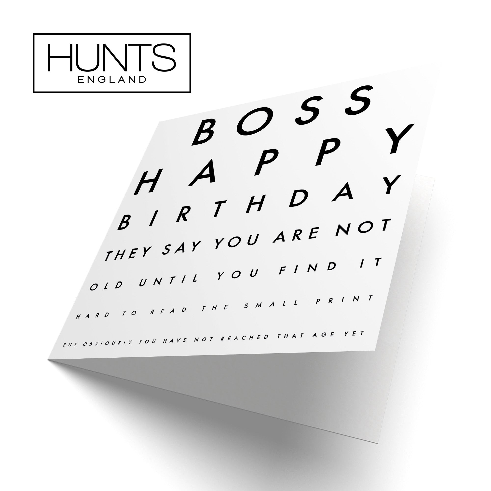 Boss Funny Eye Sight Birthday Card Letters - Default Title (B09Q7MQG2Z)