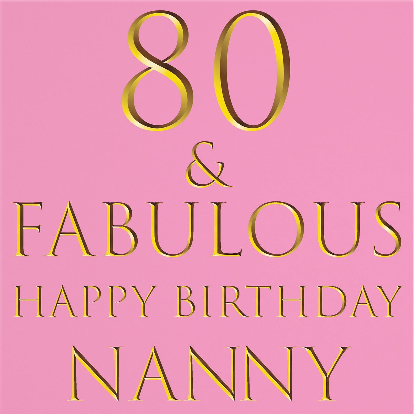 80th Nanny Birthday Card Fabulous - Default Title (B09Q7NDNDQ)
