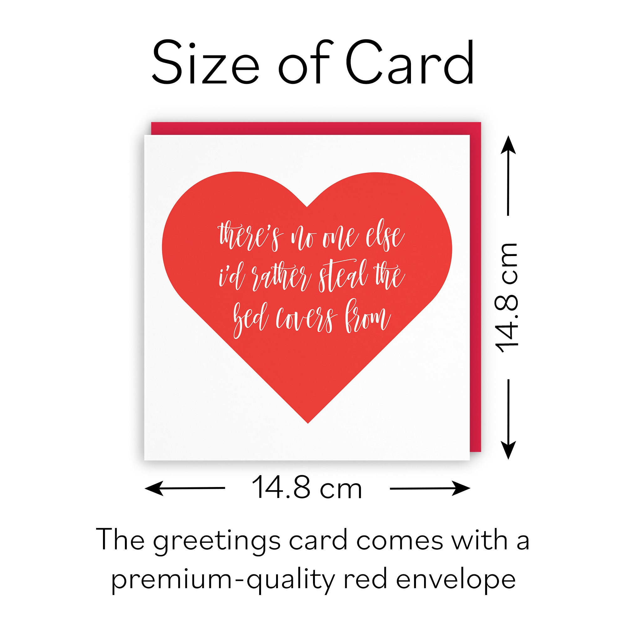 Bed Covers Humorous Valentine's Day Card Love Heart - Default Title (B09R6TYFCD)