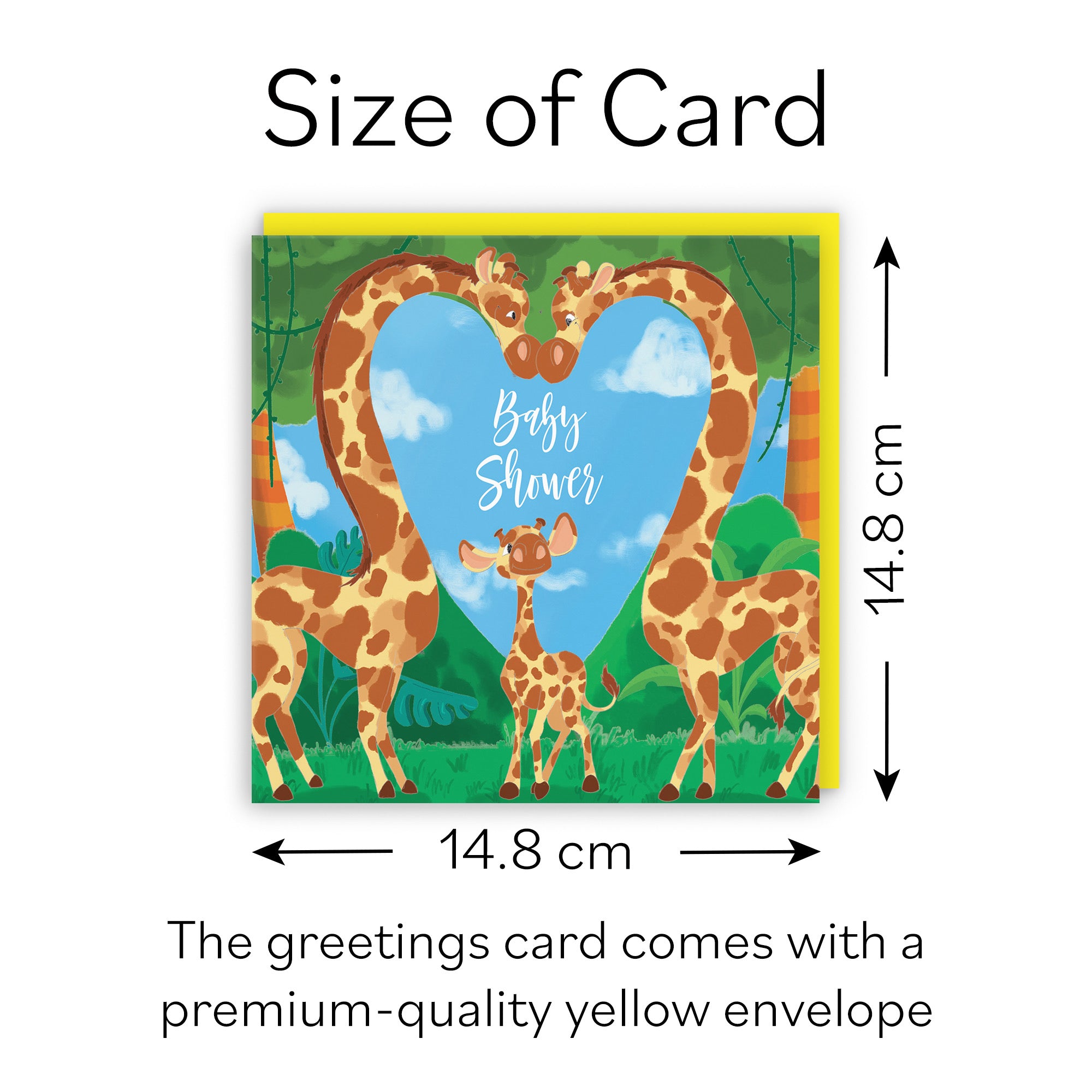 Baby Shower Congratulations Card Giraffes Jungle - Default Title (B09VM7MDKJ)
