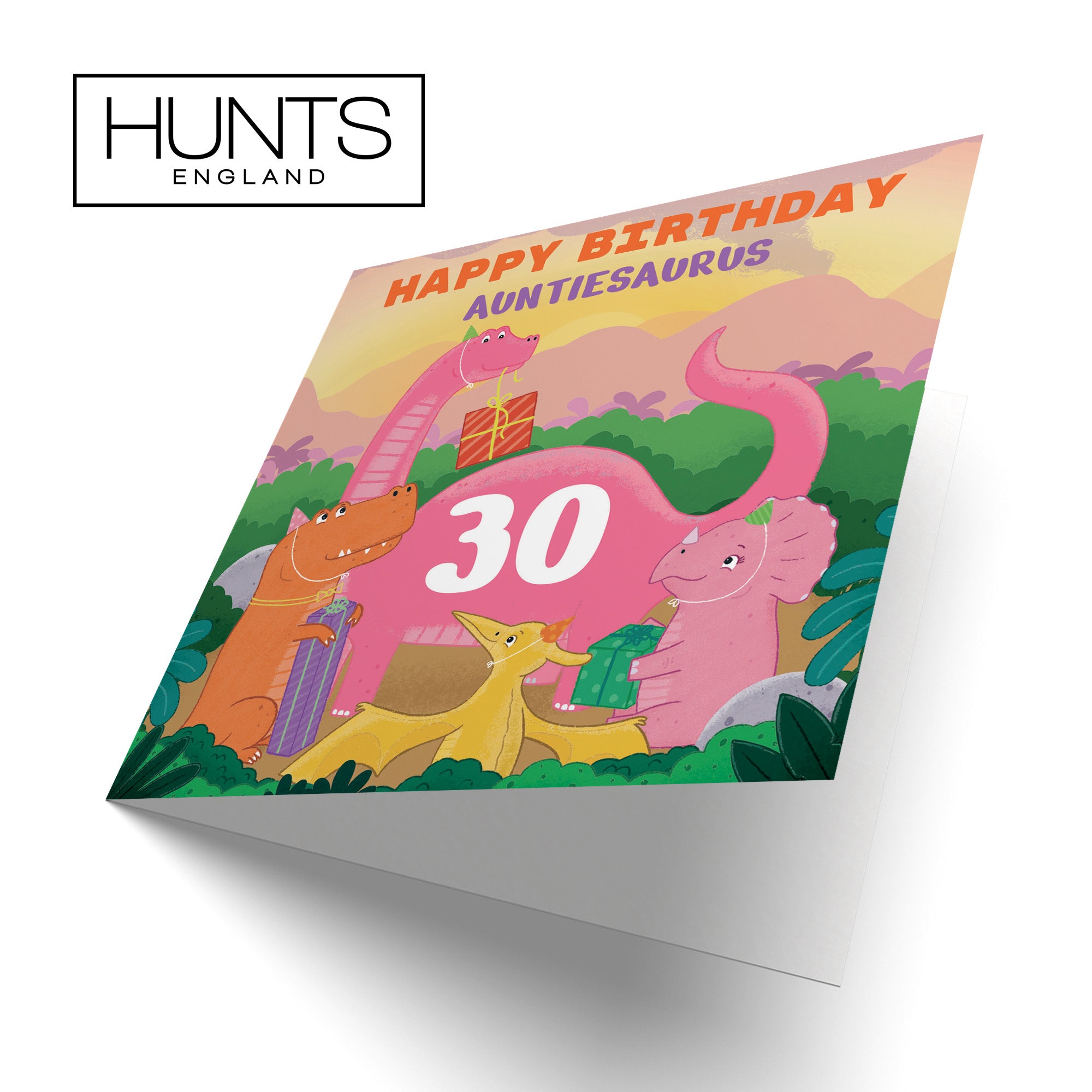 30th Auntie Dinosaur Party Birthday Card Imagination - Default Title (B09ZVG7YXH)