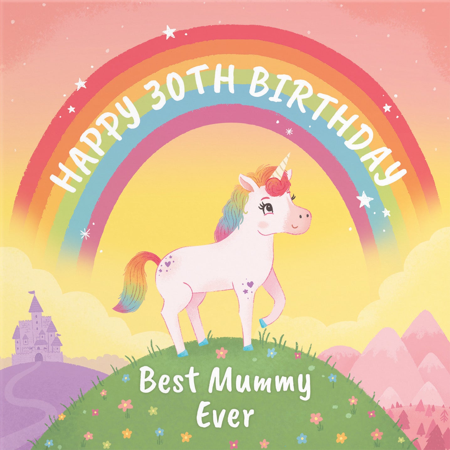 30th Mummy Unicorn Birthday Card Imagination - Default Title (B09ZVGNC56)