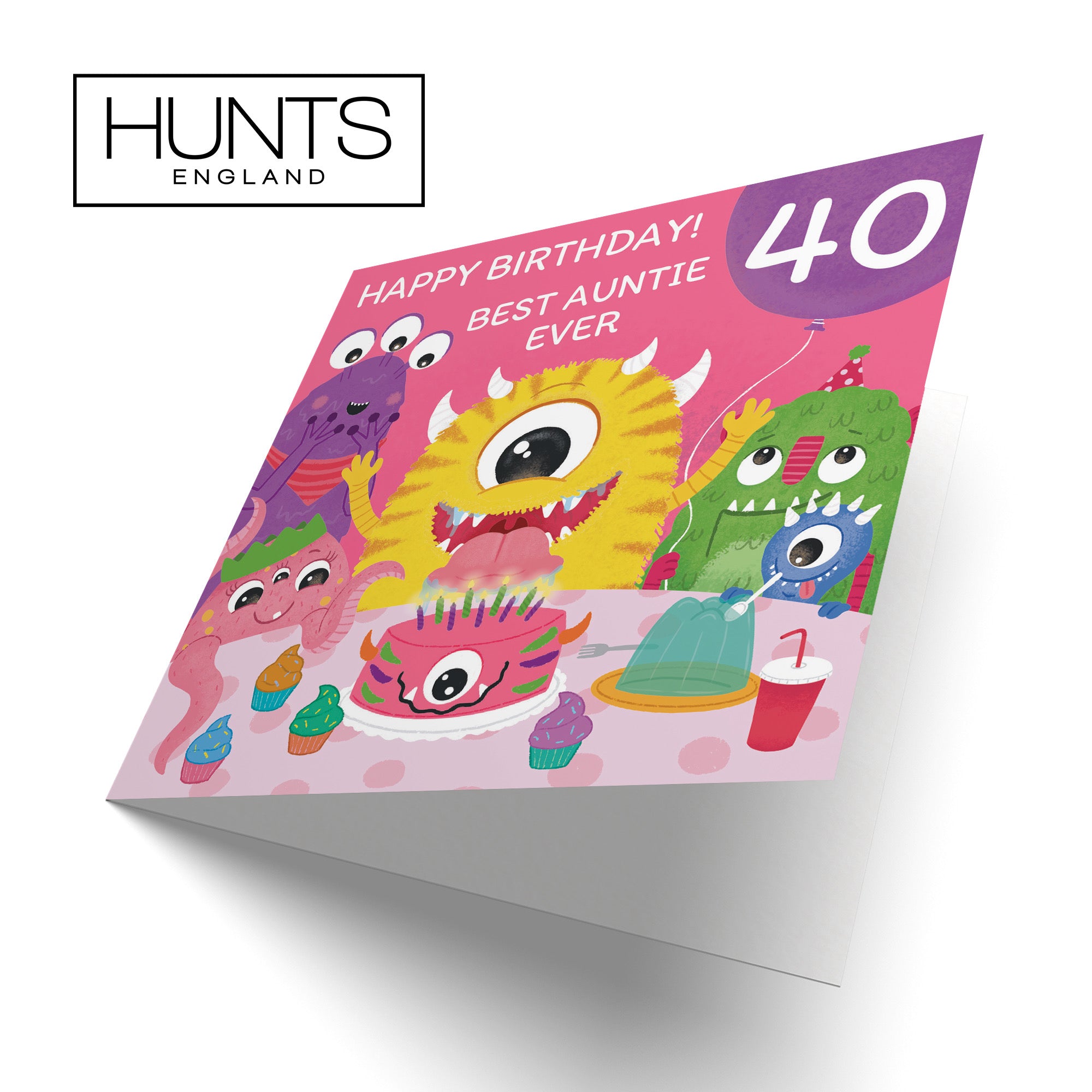 40th Auntie Monsters Party Birthday Card Imagination - Default Title (B09ZVH8DLF)