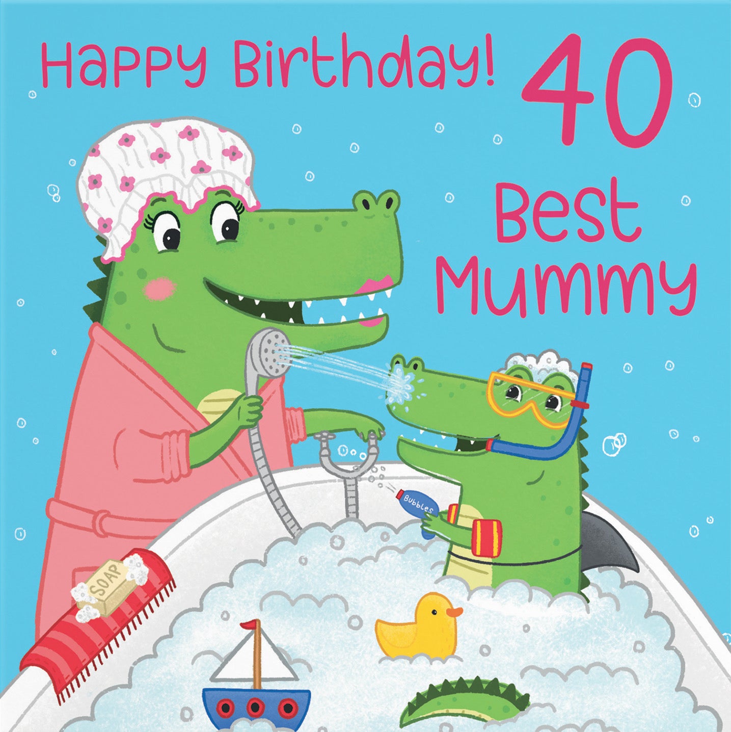40th Mummy Crocodile Birthday Card Imagination - Default Title (B0B46L12CH)