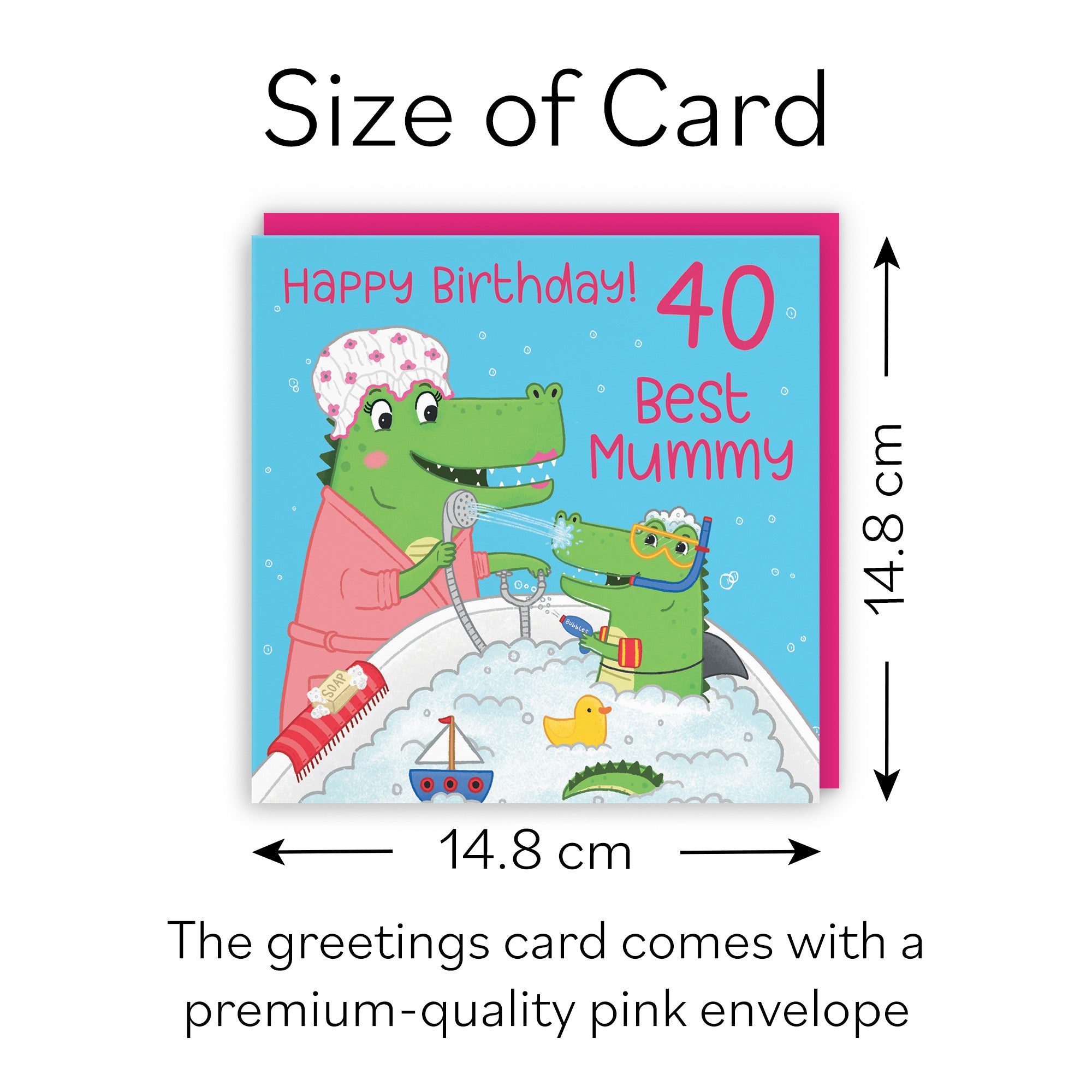 40th Mummy Crocodile Birthday Card Imagination - Default Title (B0B46L12CH)