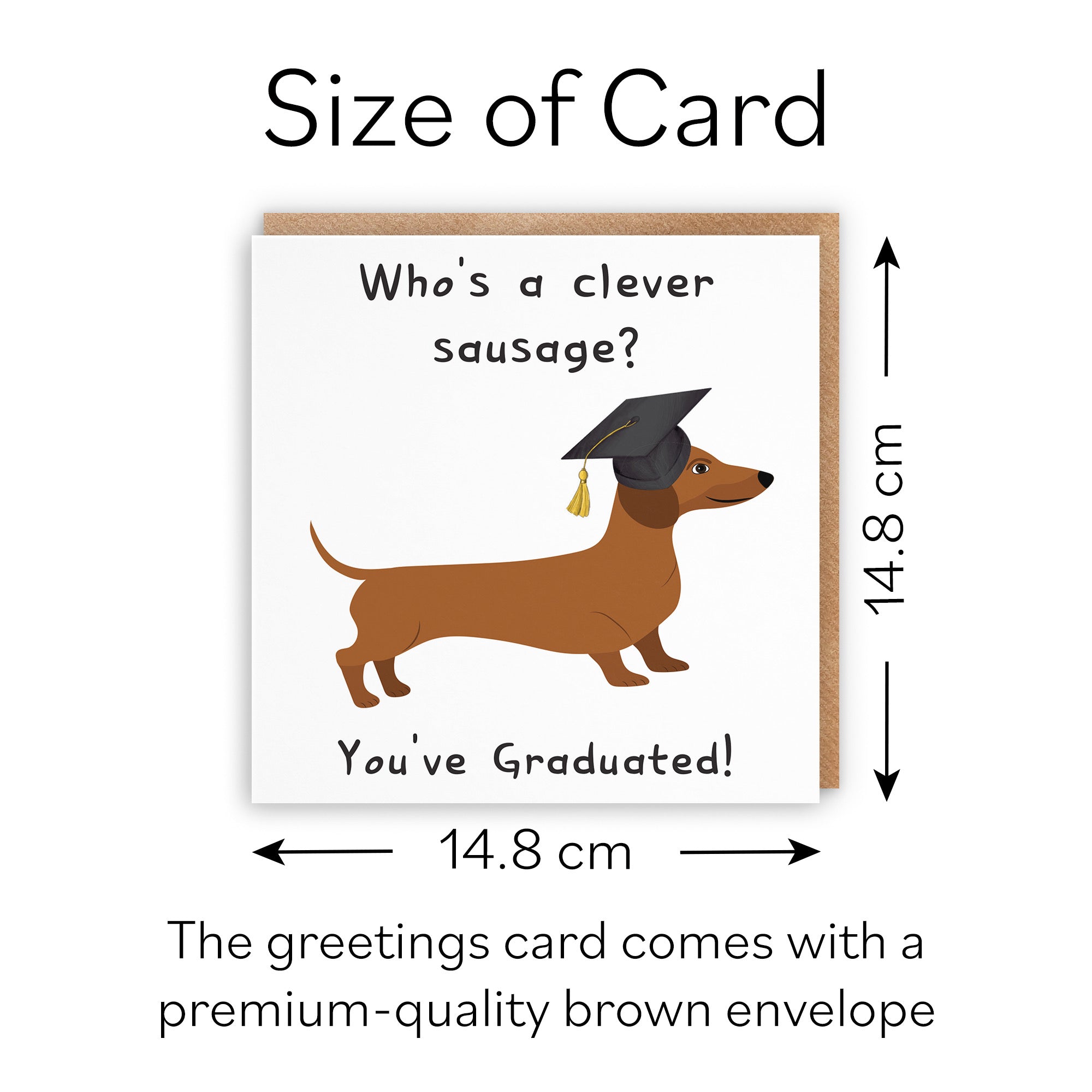 Clever Sausage Graduation Card Iconic - Default Title (B0B52JYBBV)