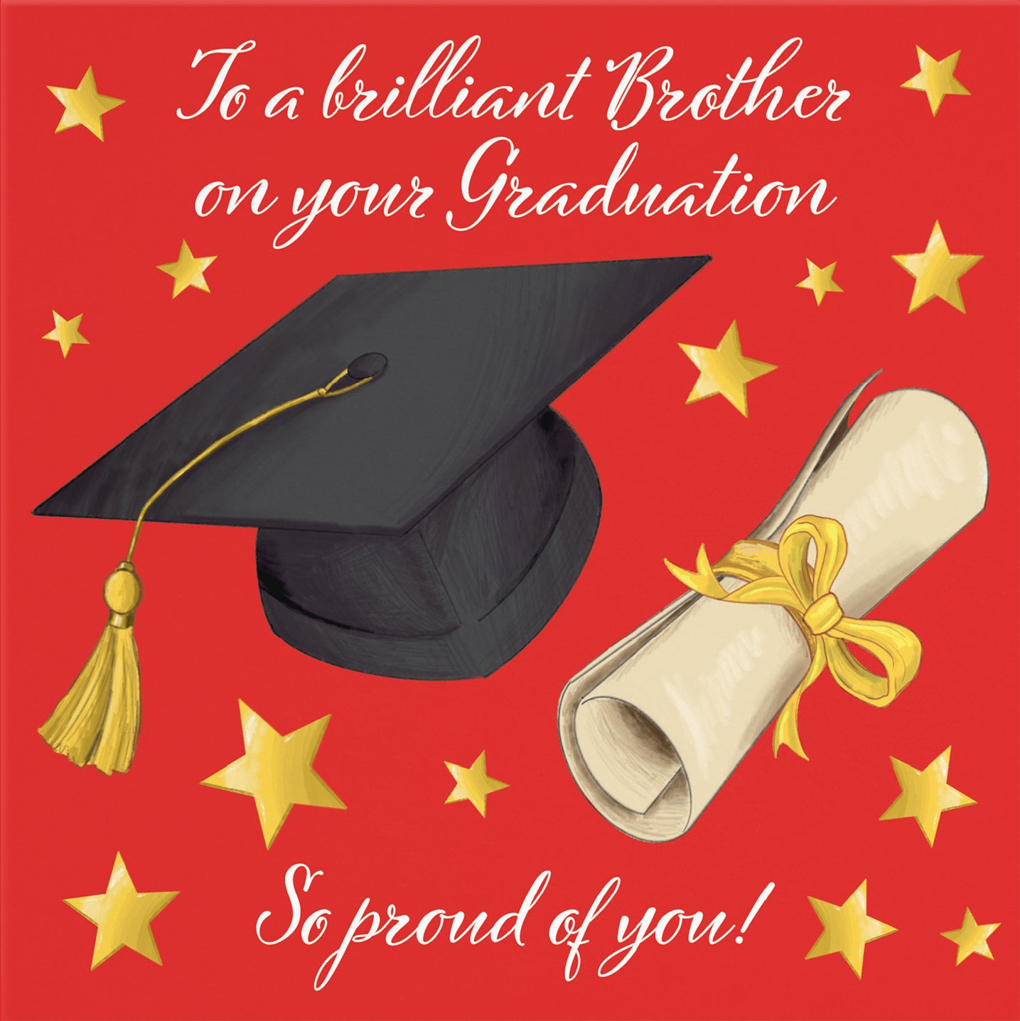 Brother Graduation Congratulations Card Stars - Default Title (B0B52M2WMK)