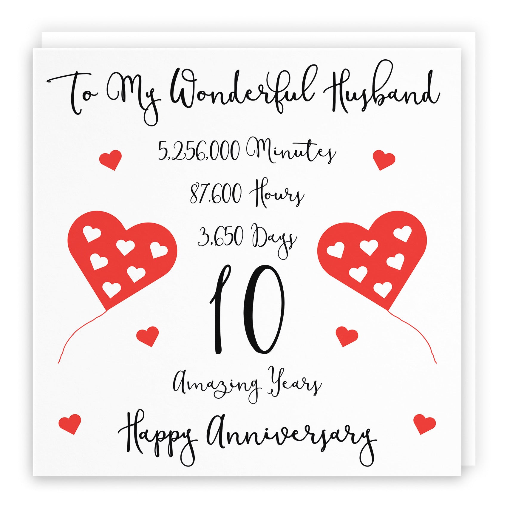 Large Husband 10th Wedding Anniversary Card Timeless - Default Title (B0B678TQ8V)