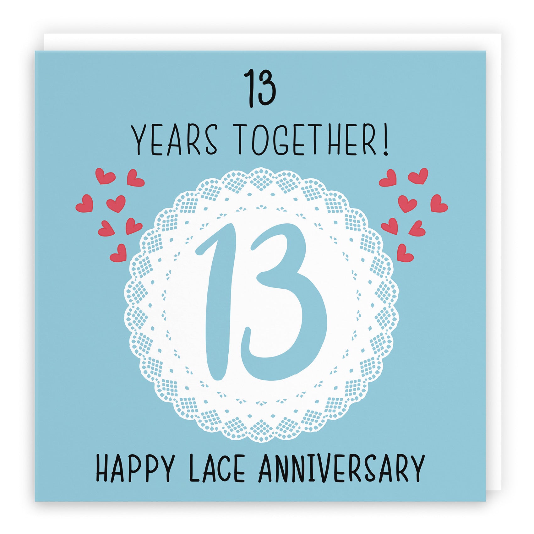 Large 13th Wedding Anniversary Card Iconic - Default Title (B0B678ZXMJ)