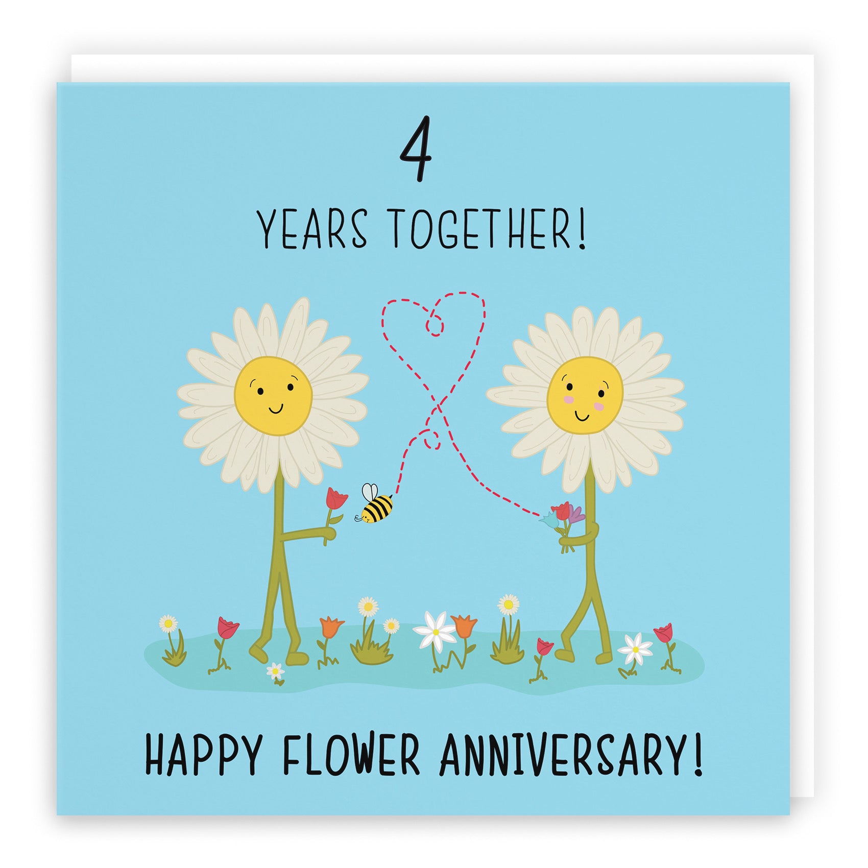 Large 4th Wedding Anniversary Card Iconic - Default Title (B0B679H1YP)
