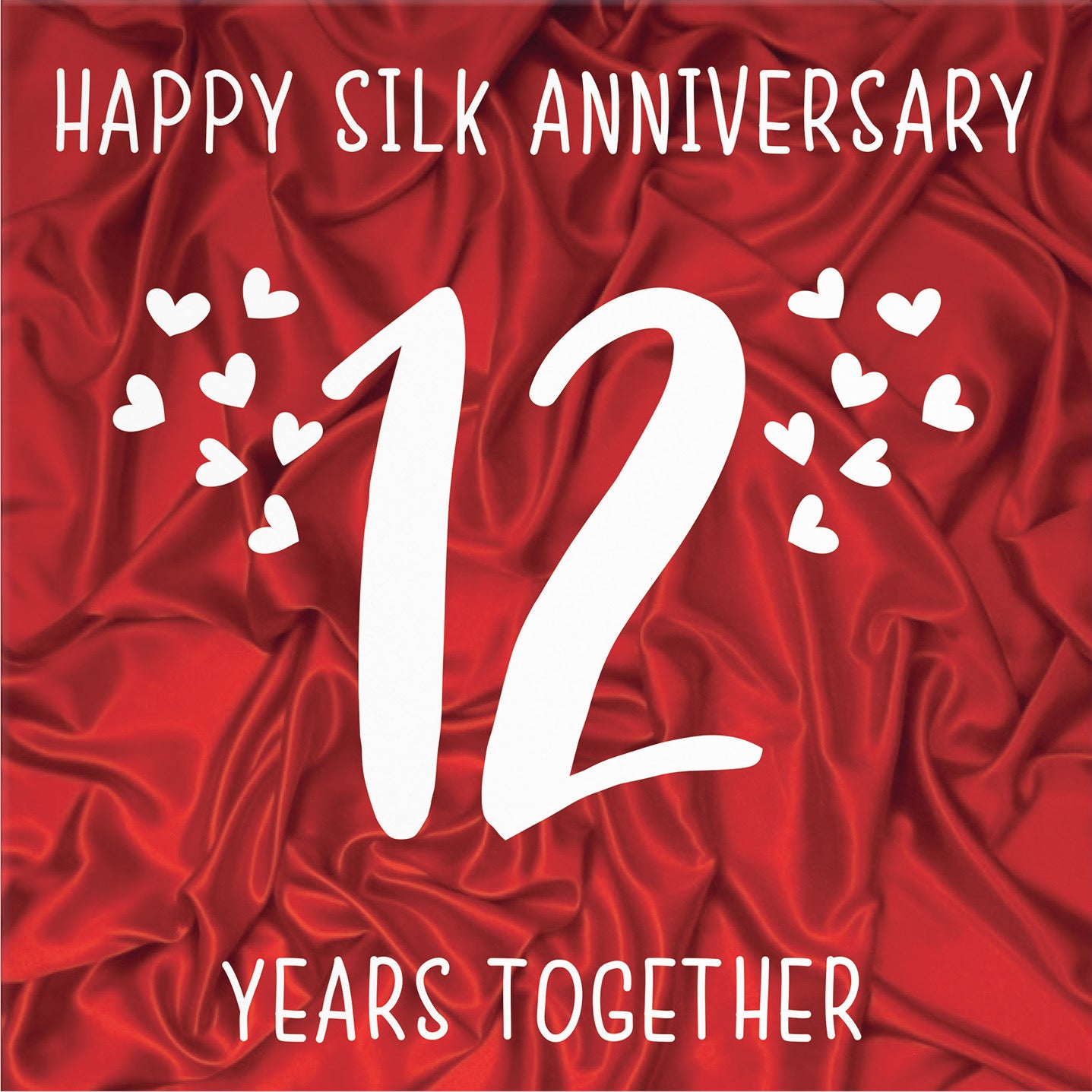 Large 12th Wedding Anniversary Card Iconic - Default Title (B0B679VDK8)