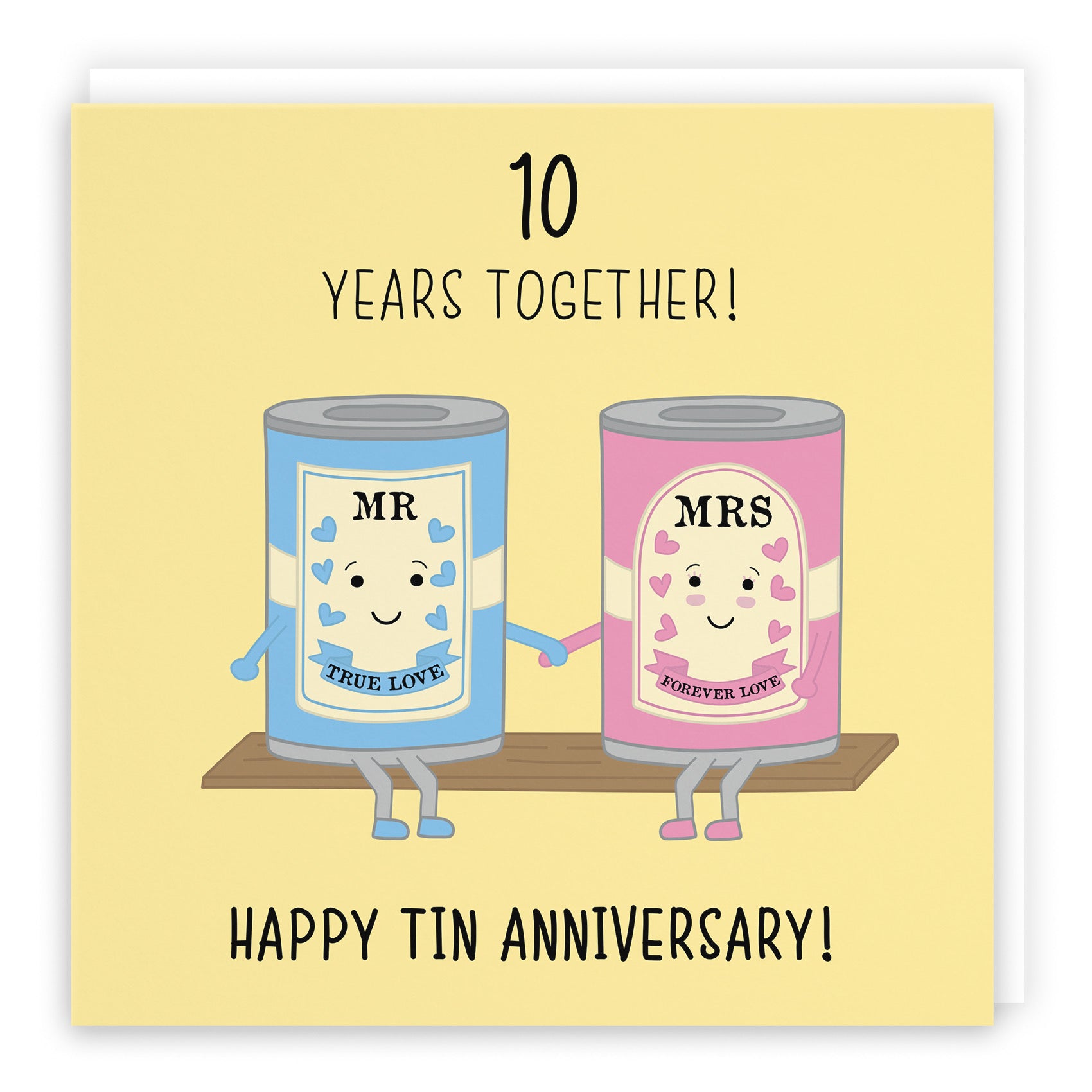 Large 10th Wedding Anniversary Card Iconic - Default Title (B0B679VF56)