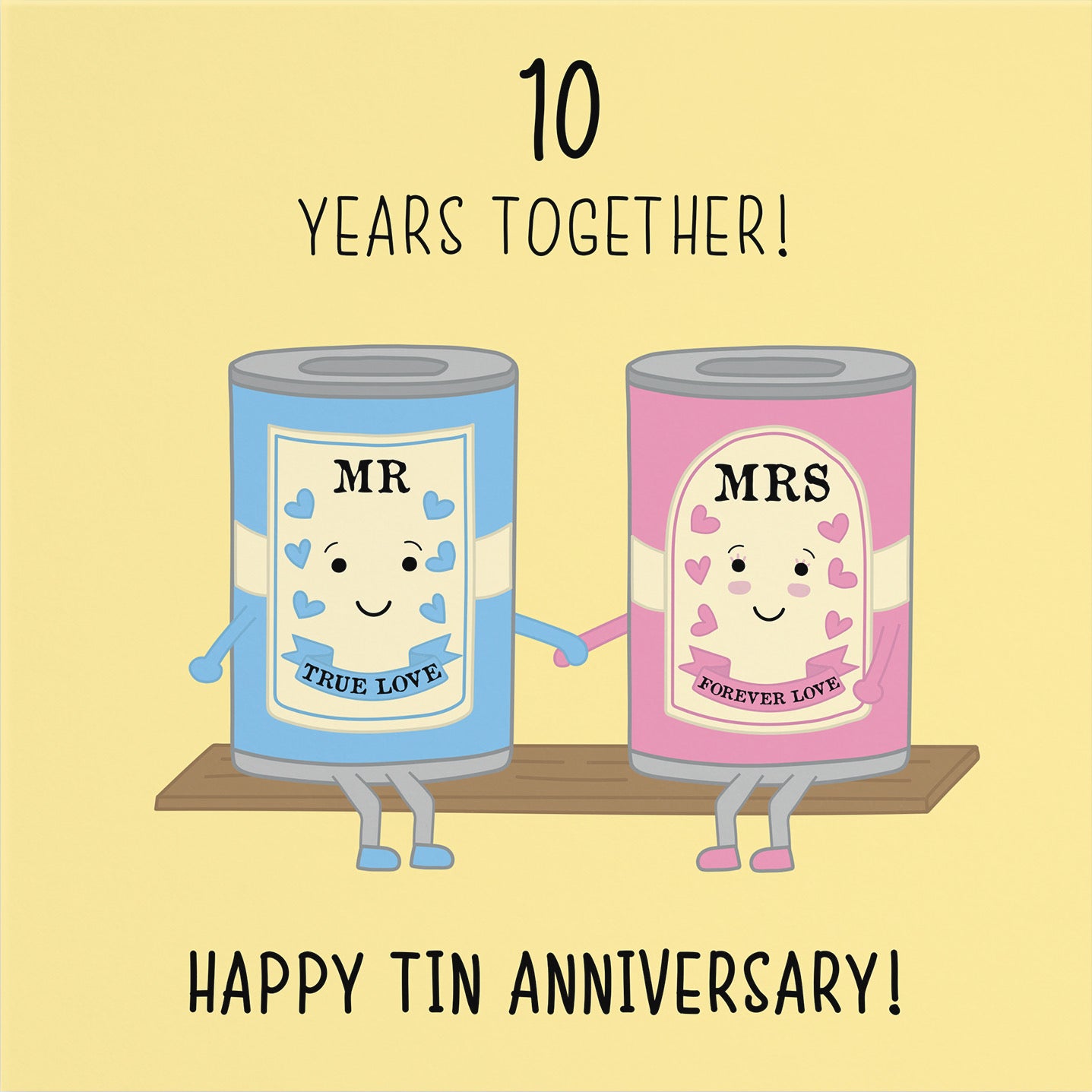 Large 10th Wedding Anniversary Card Iconic - Default Title (B0B679VF56)