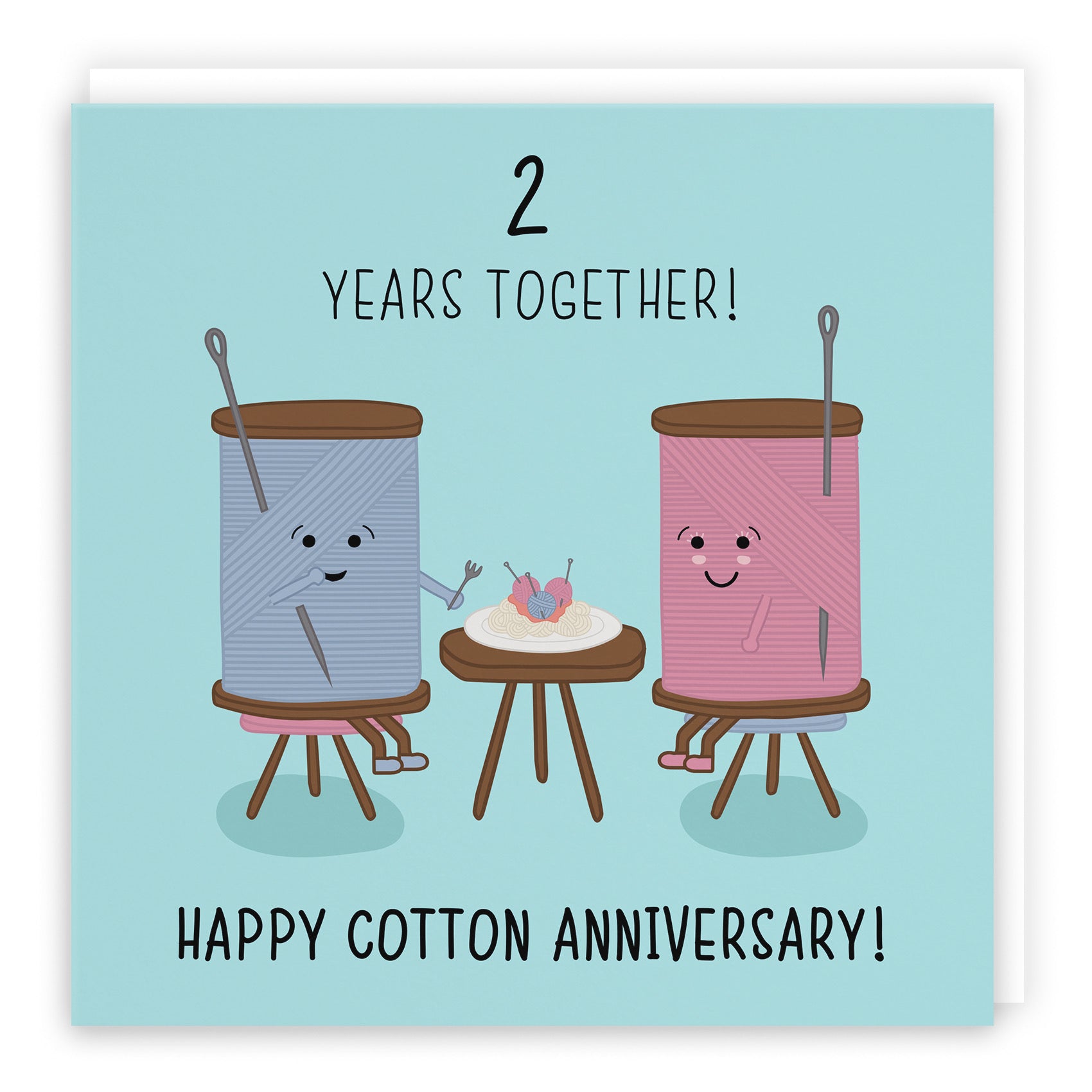 Large 2nd Wedding Anniversary Card Iconic - Default Title (B0B67B2KQN)