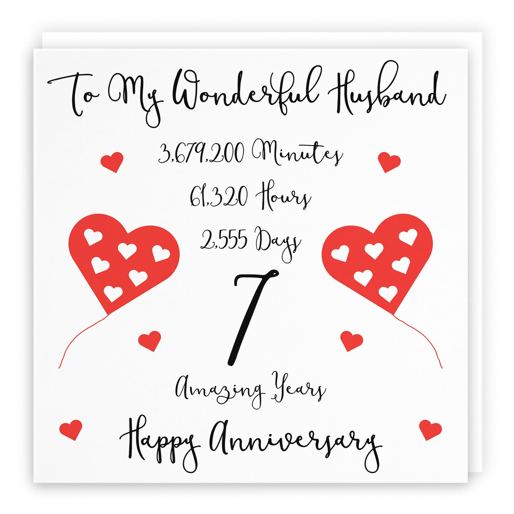 Large Husband 7th Anniversary Card Timeless - Default Title (B0BBRSMS4Q)