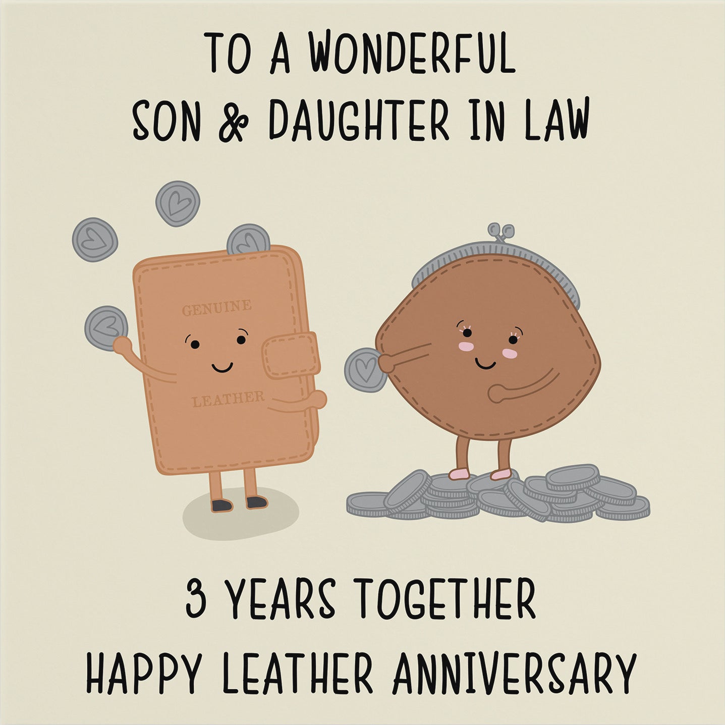 Large Son And Daughter In Law 3rd Anniversary Card Iconic - Default Title (B0BBRSSMP1)