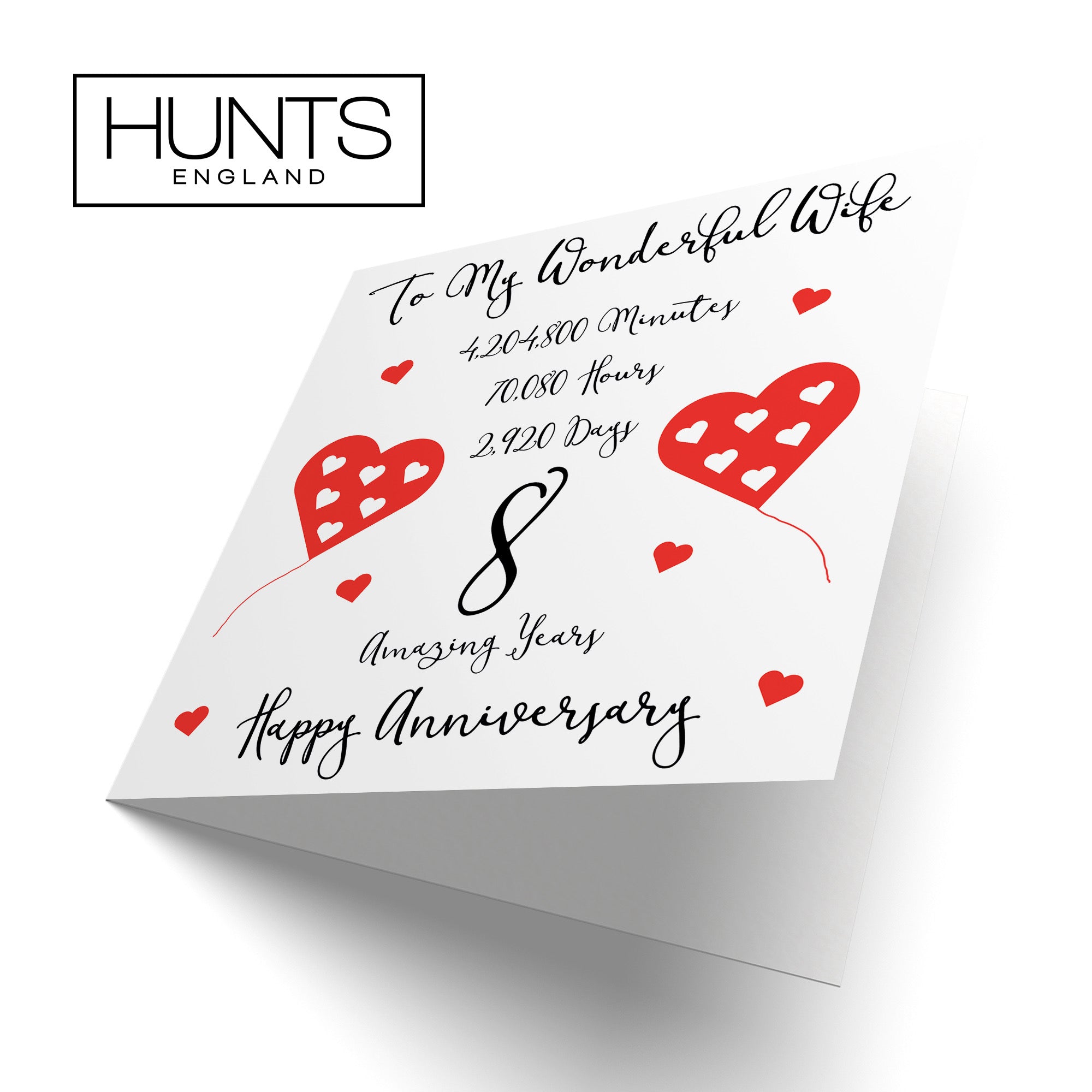 Large Wife 8th Anniversary Card Timeless - Default Title (B0BBRSZ925)